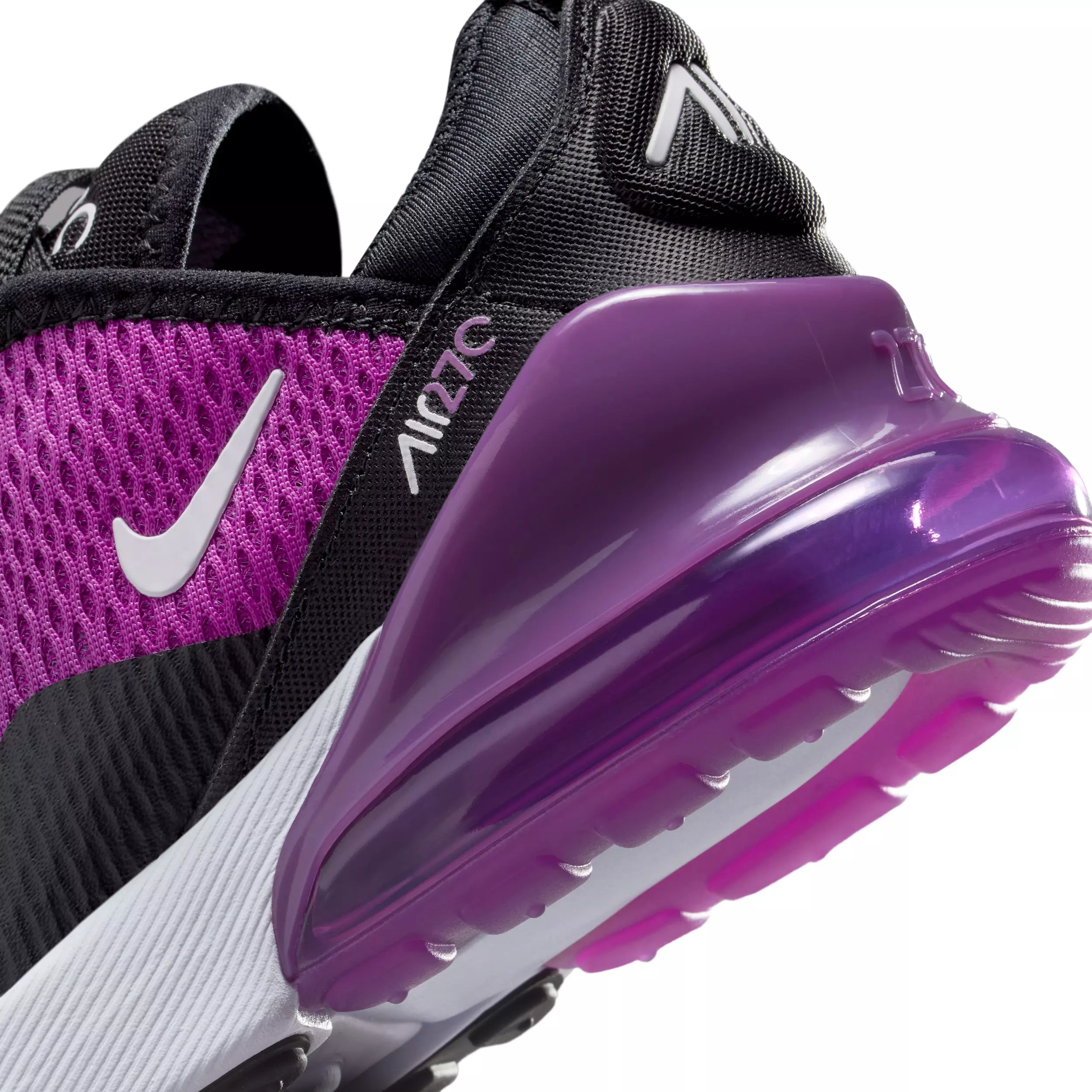 Nike Air Max 270 "Black/Vivid Purple/White" Preschool Boys' Shoe - BLACK/PURPLE/WHITE