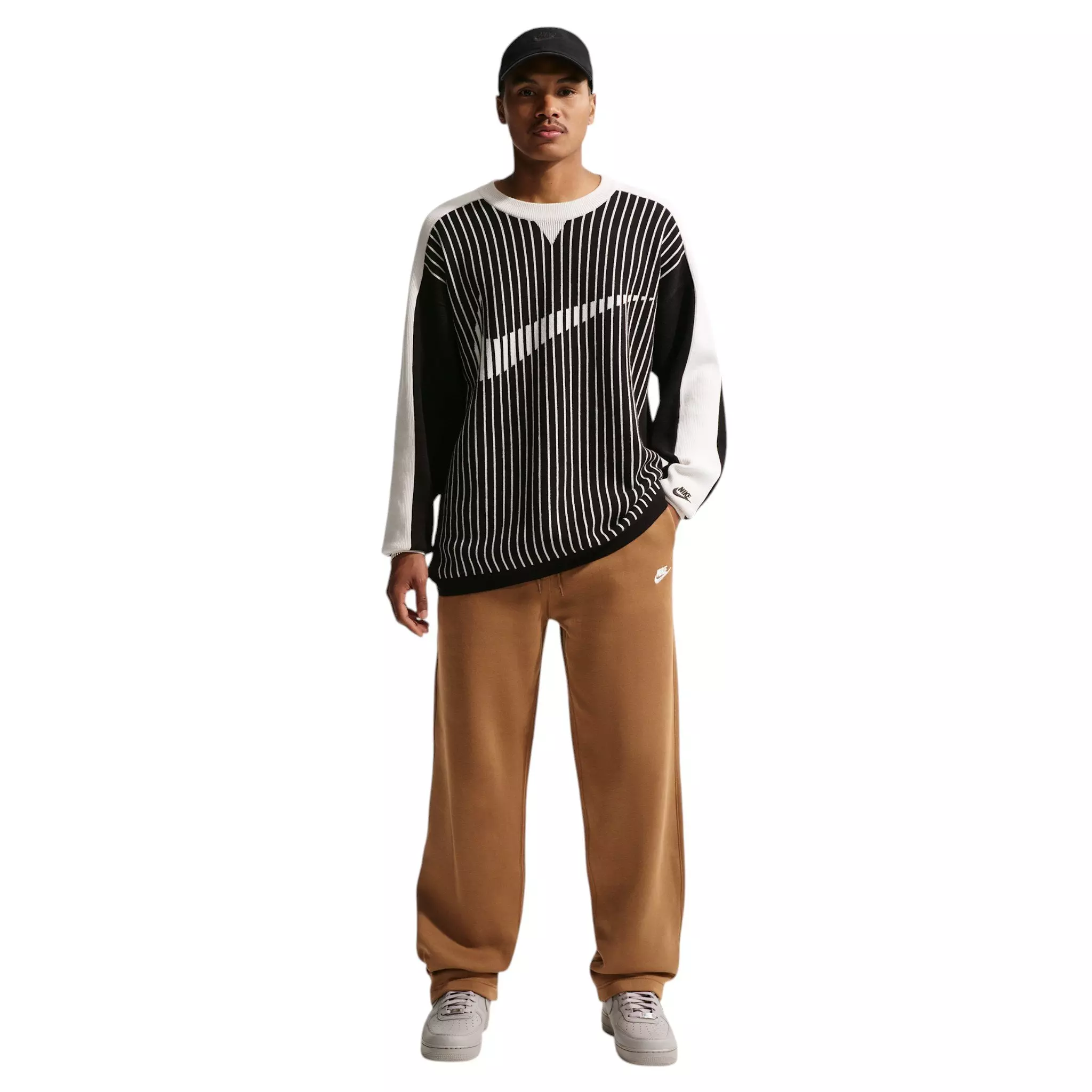 Nike Men's Club Open-Hem Fleece Pants - BROWN