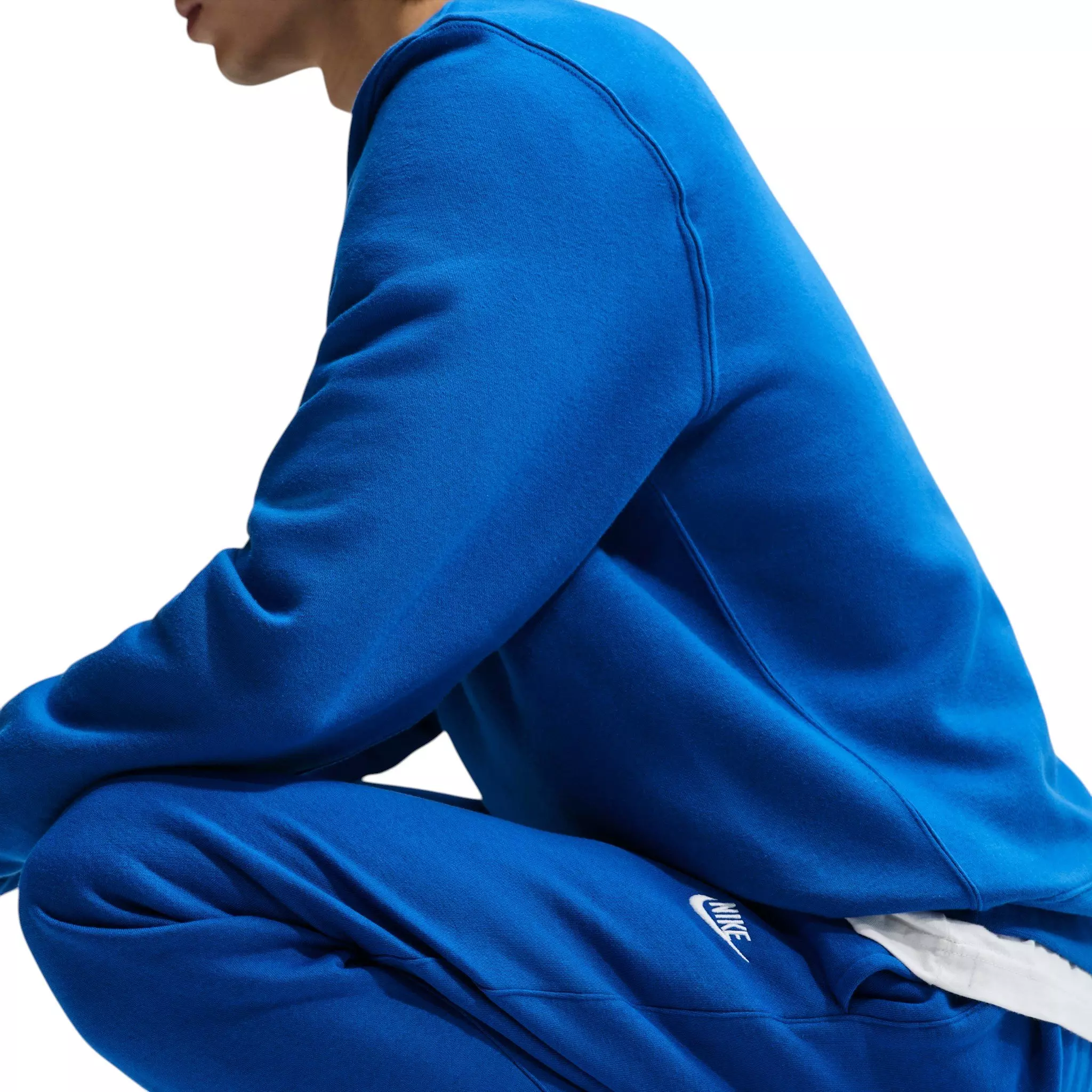 Nike Men's Club Open-Hem Fleece Pants - BLUE