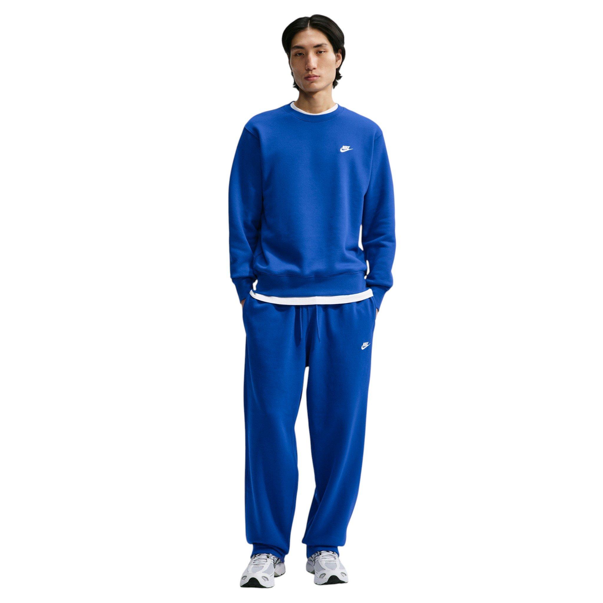 Nike Men's Club Open-Hem Fleece Pants - BLUE