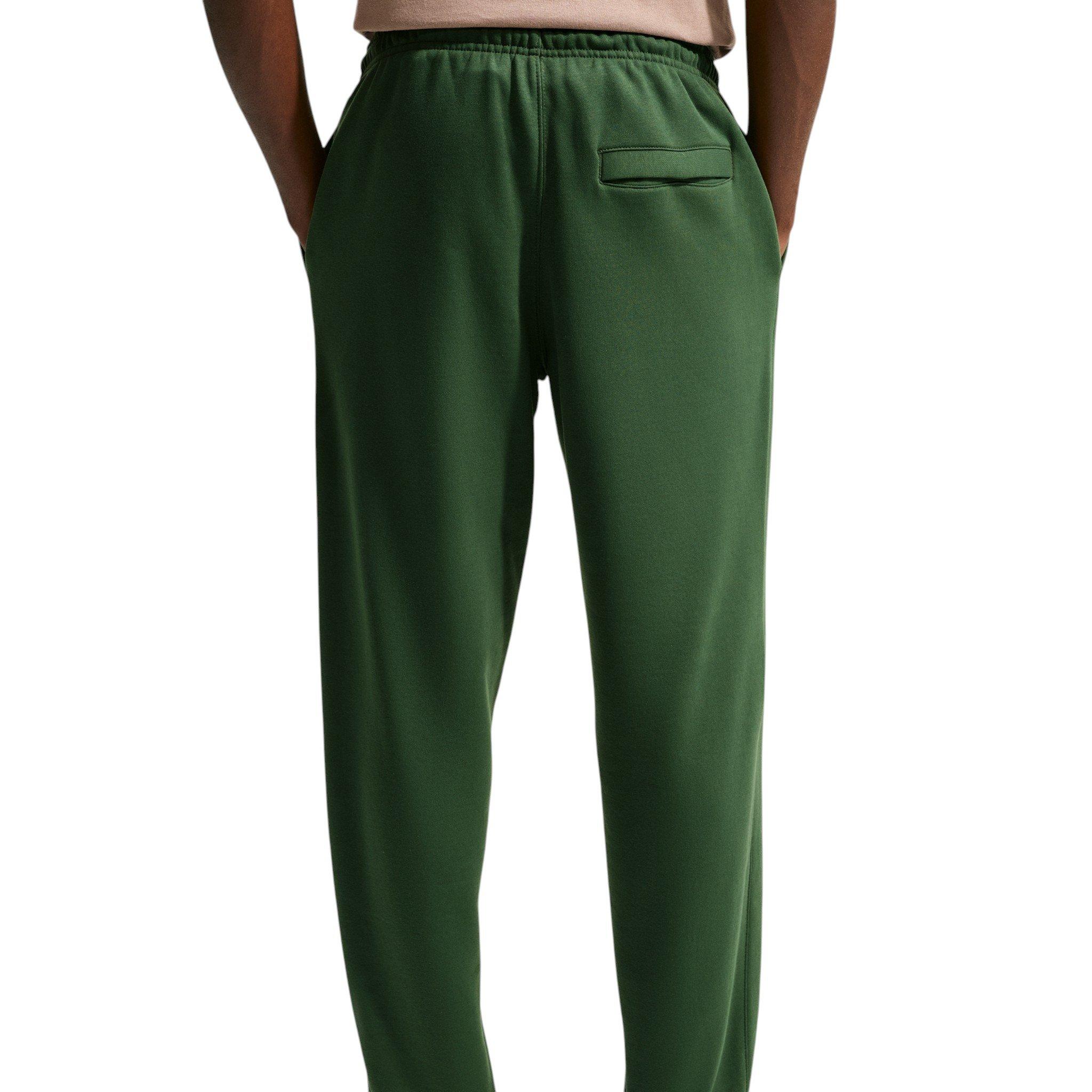 Nike Men's Club Open-Hem Fleece Pants - GREEN