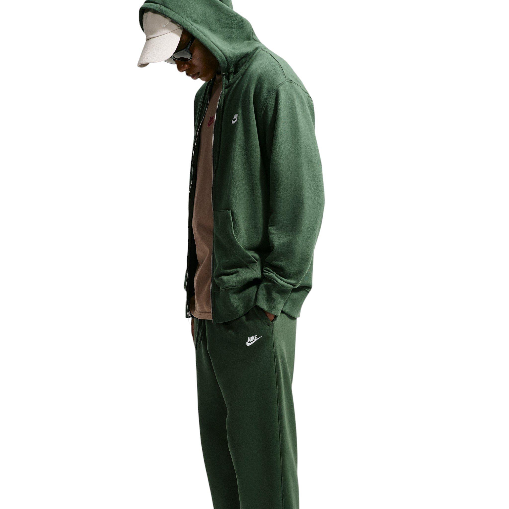 Nike Men's Club Open-Hem Fleece Pants - GREEN