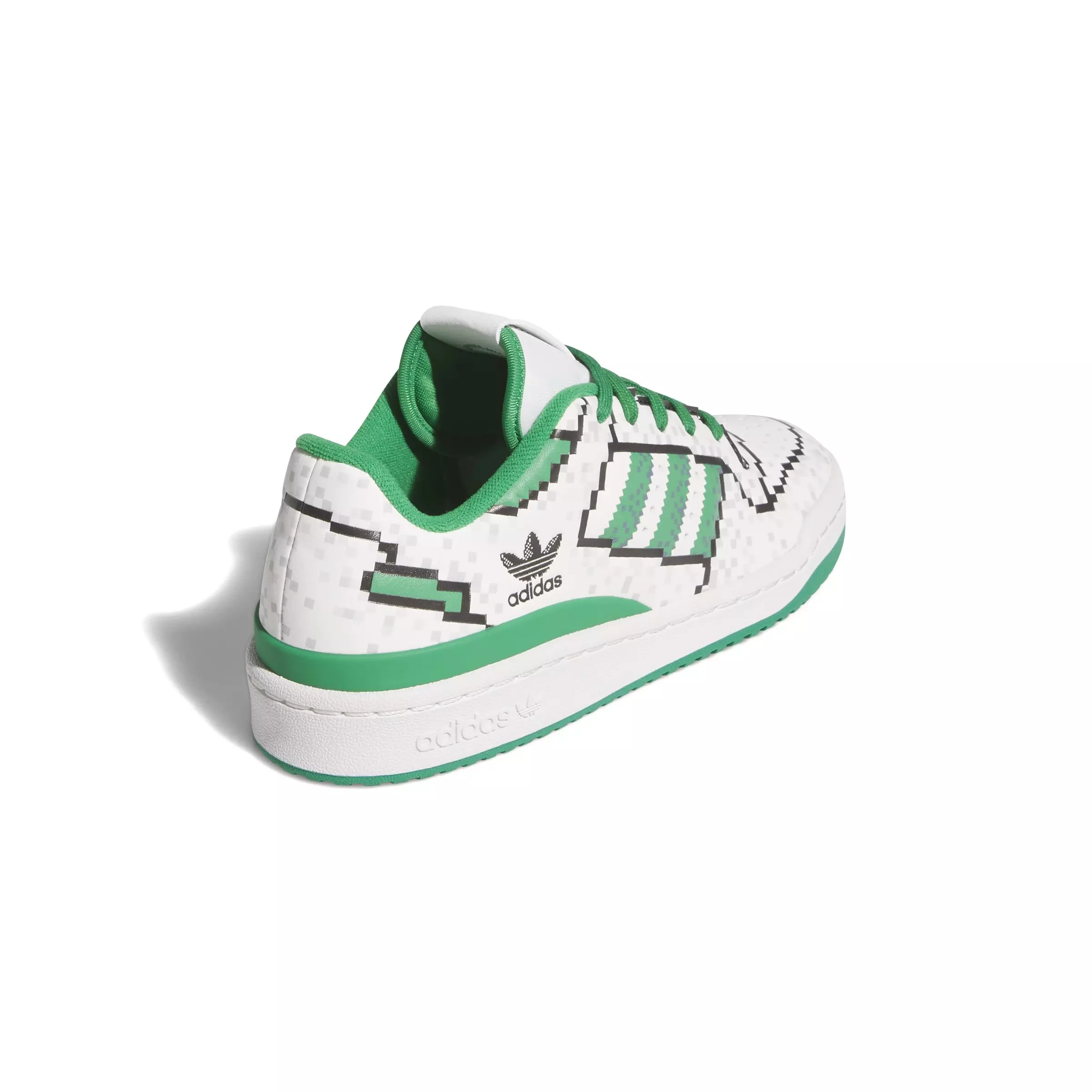 adidas Forum Low CL "Core White/Green/Core Black" Grade School Boys' Shoe - WHITE/GREEN/BLACK
