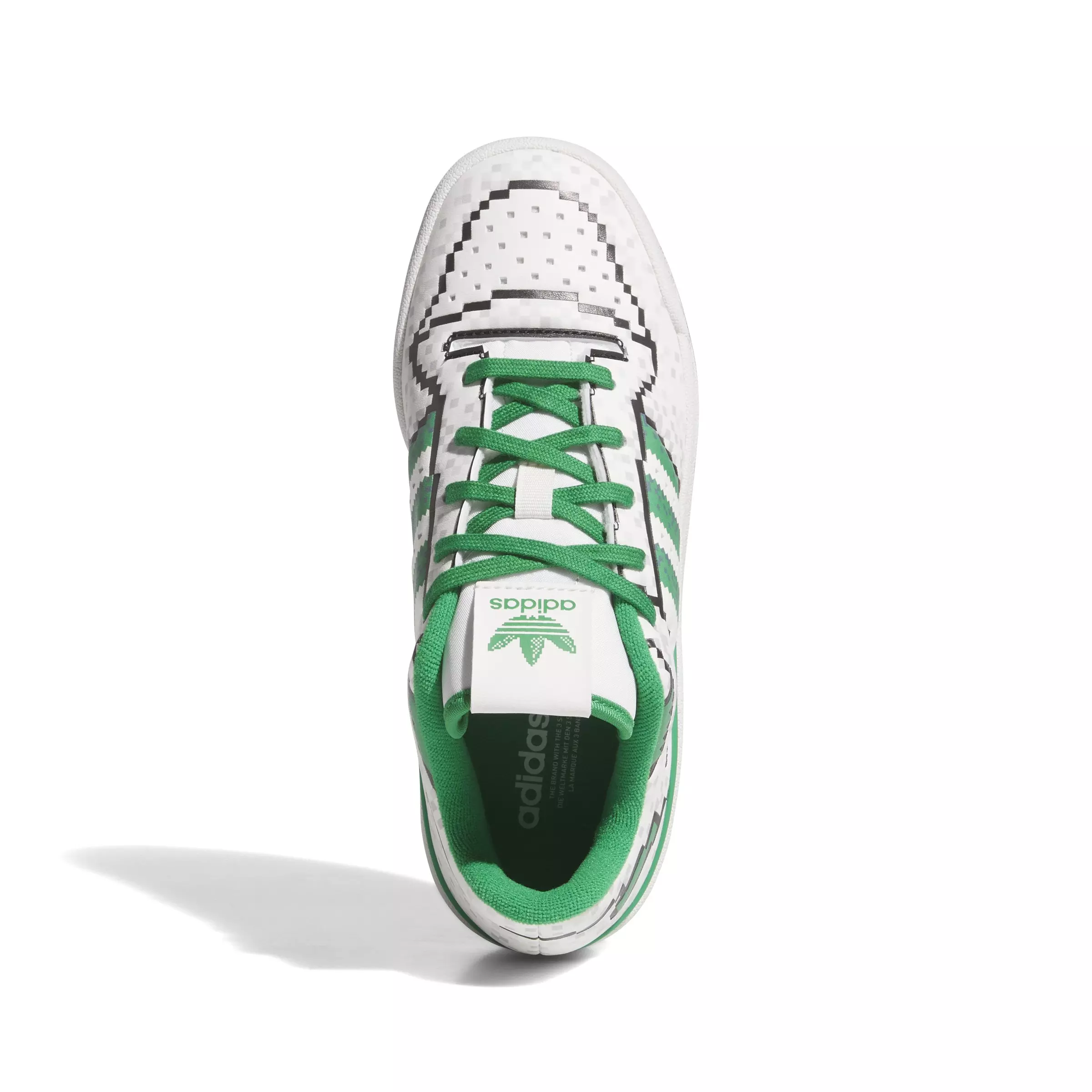 adidas Forum Low CL "Core White/Green/Core Black" Grade School Boys' Shoe - WHITE/GREEN/BLACK