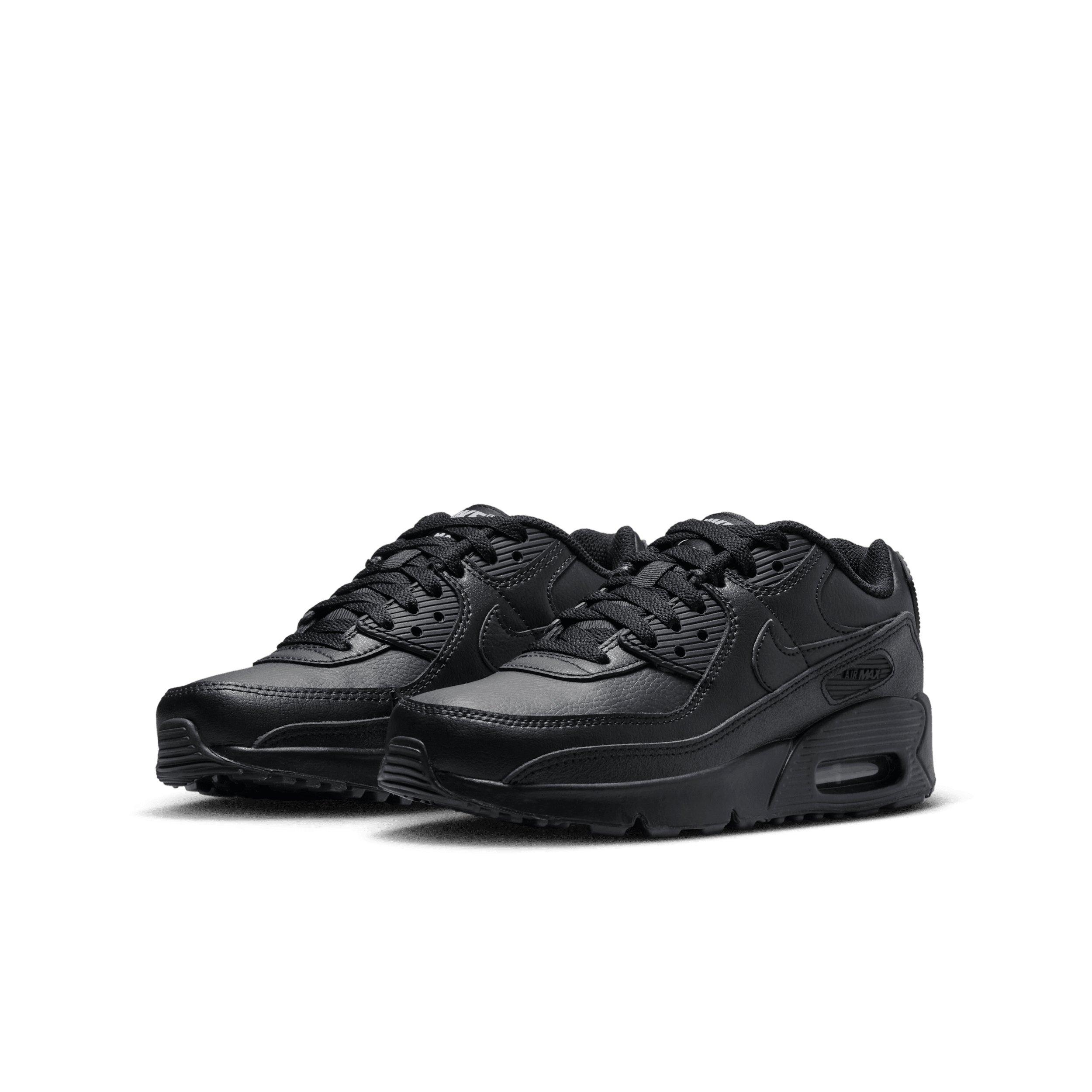 Nike Air Max 90 LTR Grade School Boys' "Black/Black/White/Black" Shoe