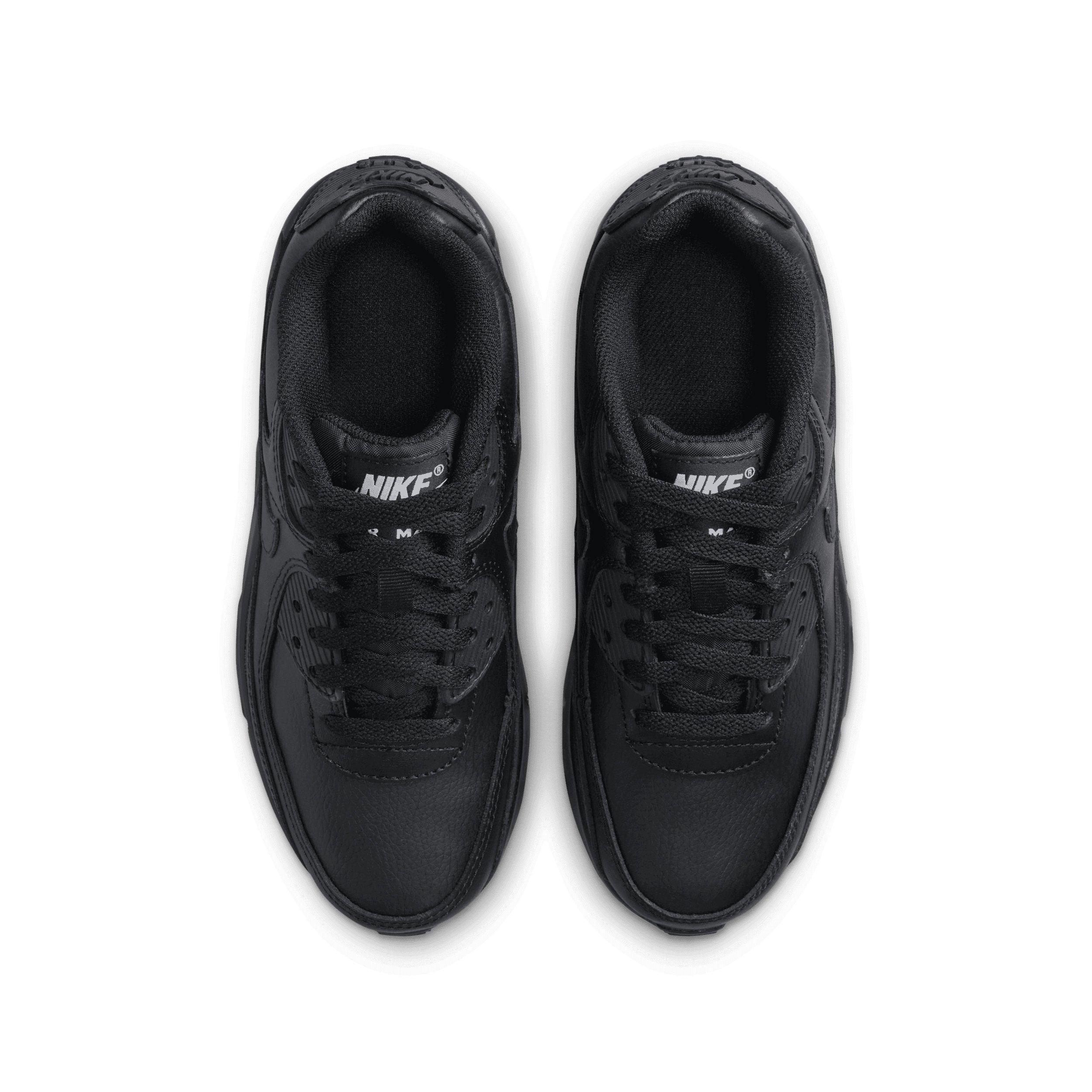 Nike Air Max 90 LTR Grade School Boys' "Black/Black/White/Black" Shoe