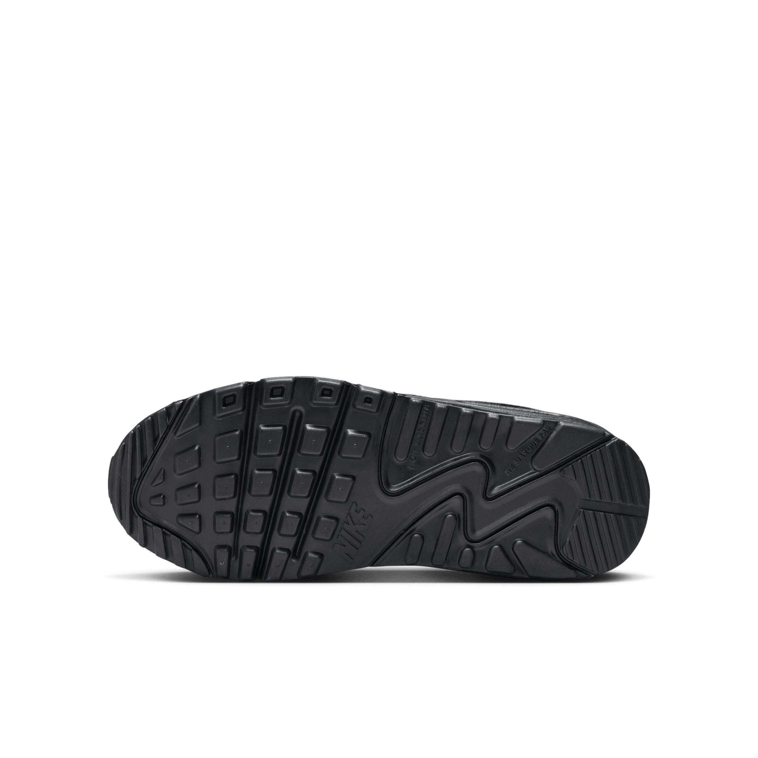 Nike Air Max 90 LTR Grade School Boys' "Black/Black/White/Black" Shoe