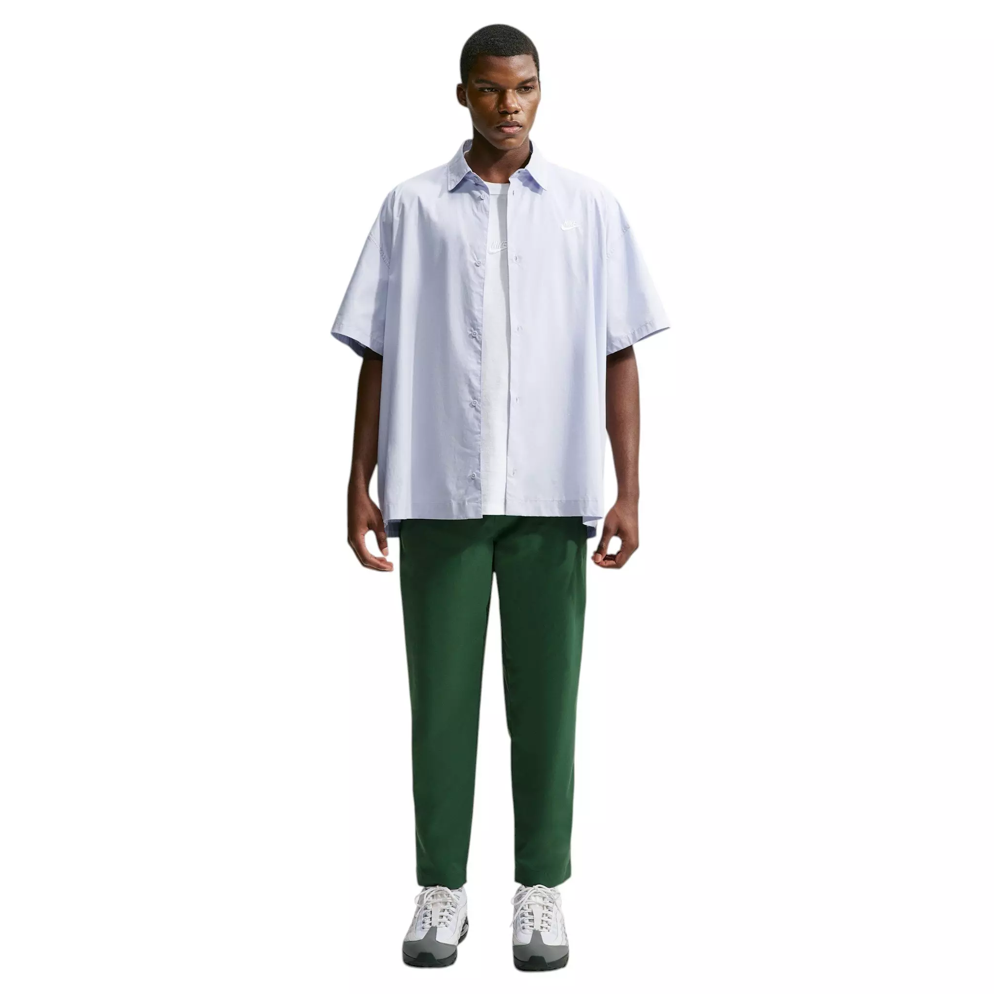 Nike Men's Club Woven Tapered Pants - Fir/White - FIR/WHITE