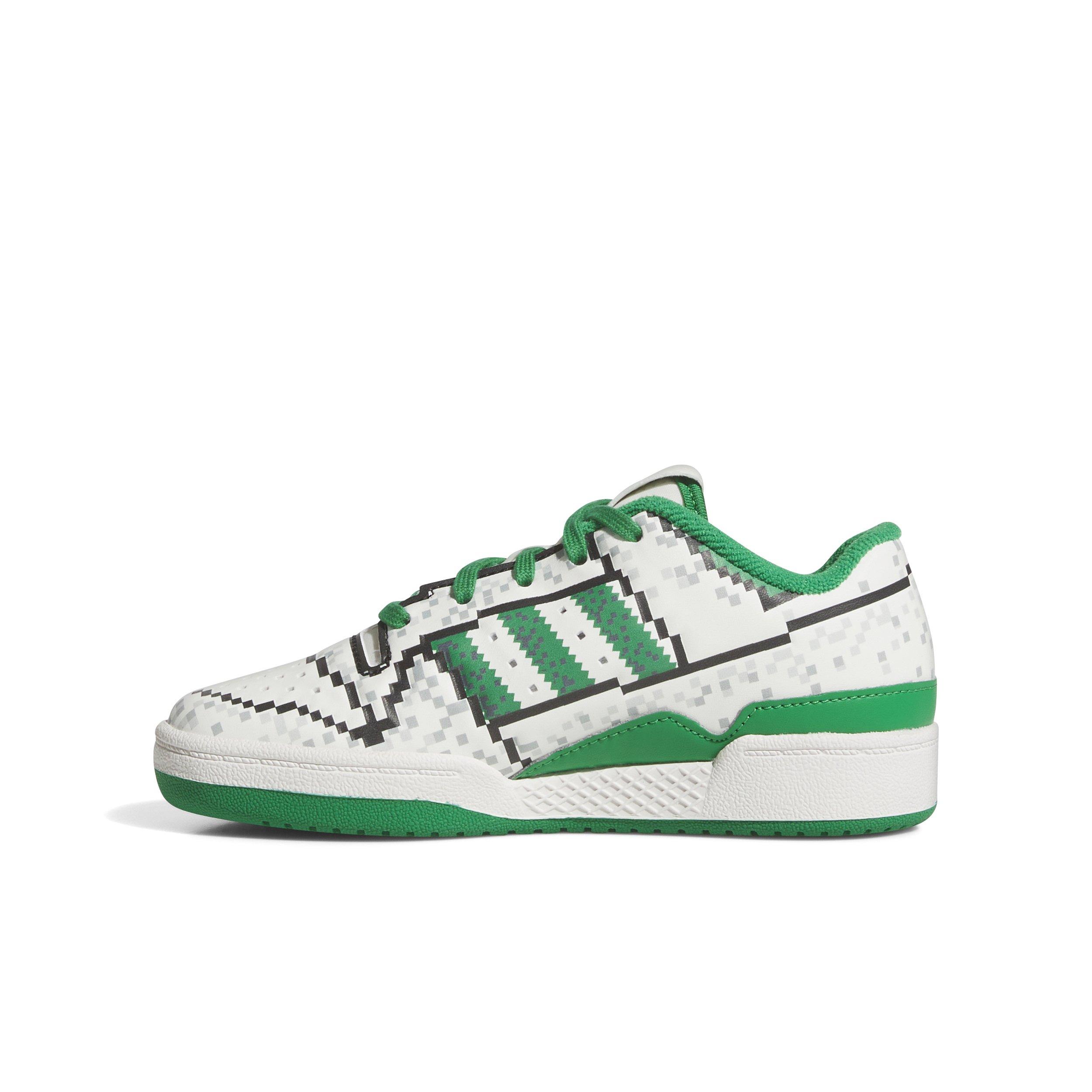 adidas Forum Low CL Preschool Boys' "Core White/Green/Core Black" Shoe