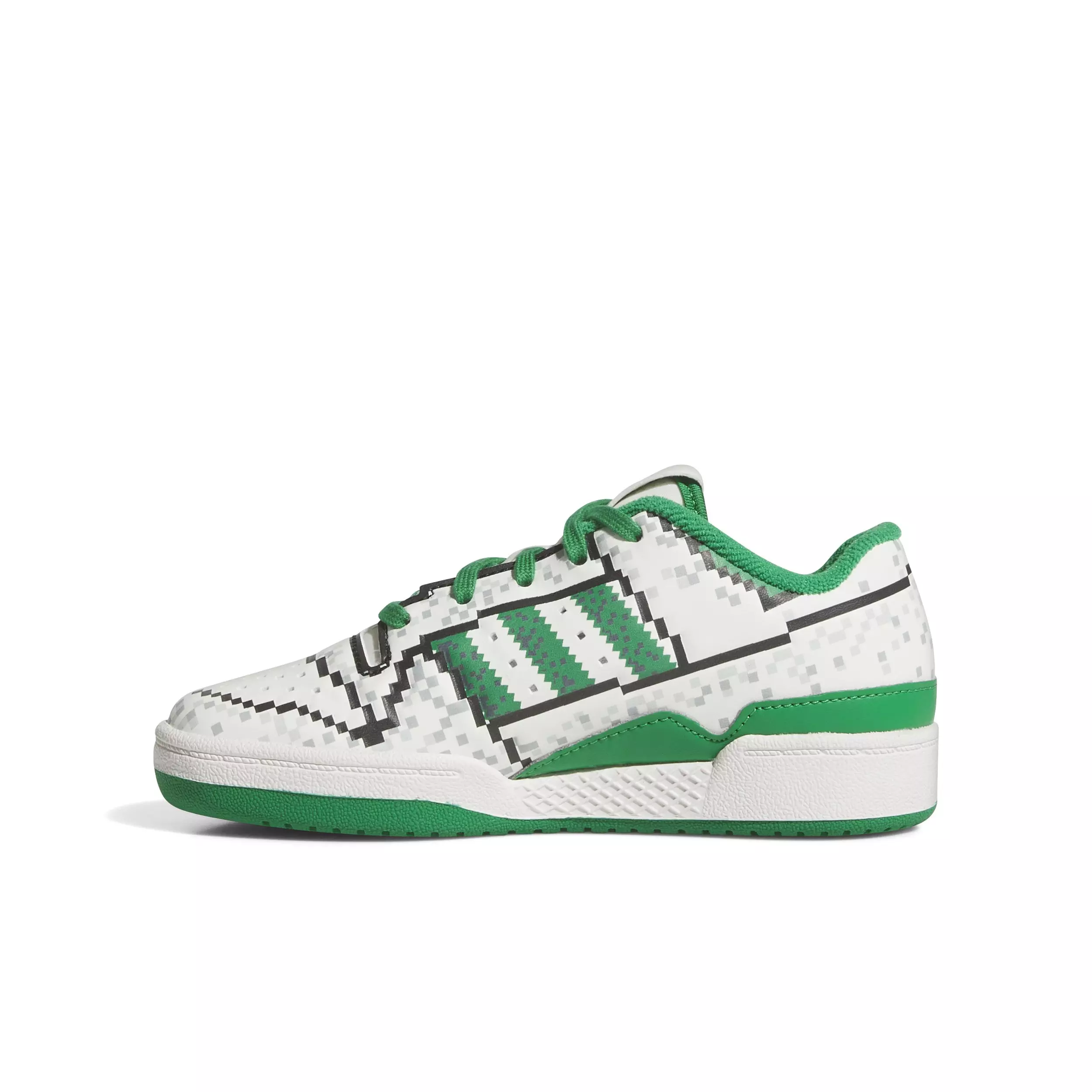 adidas Forum Low CL "Core White/Green/Core Black" Preschool Boys' Shoe - WHITE/GREEN/BLACK
