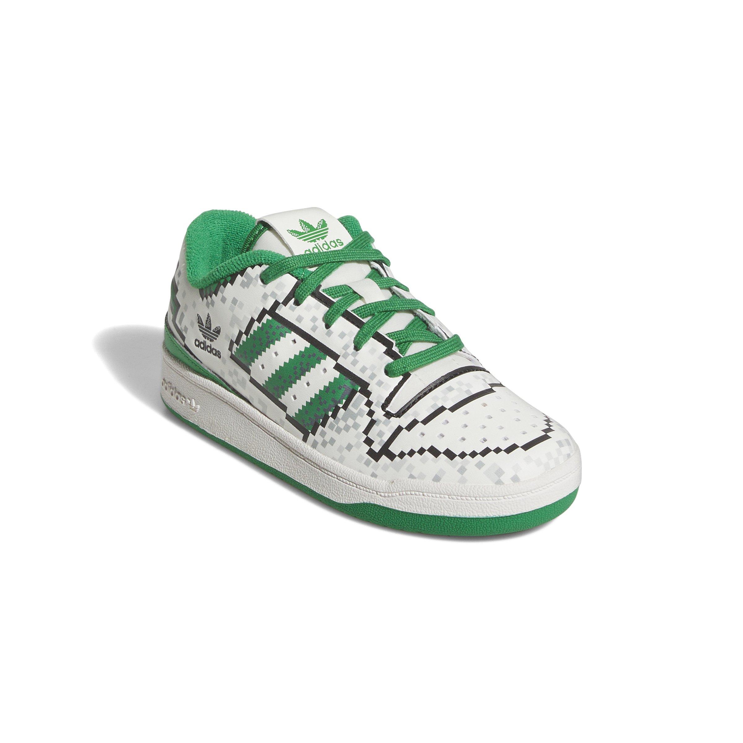 adidas Forum Low CL Preschool Boys' "Core White/Green/Core Black" Shoe