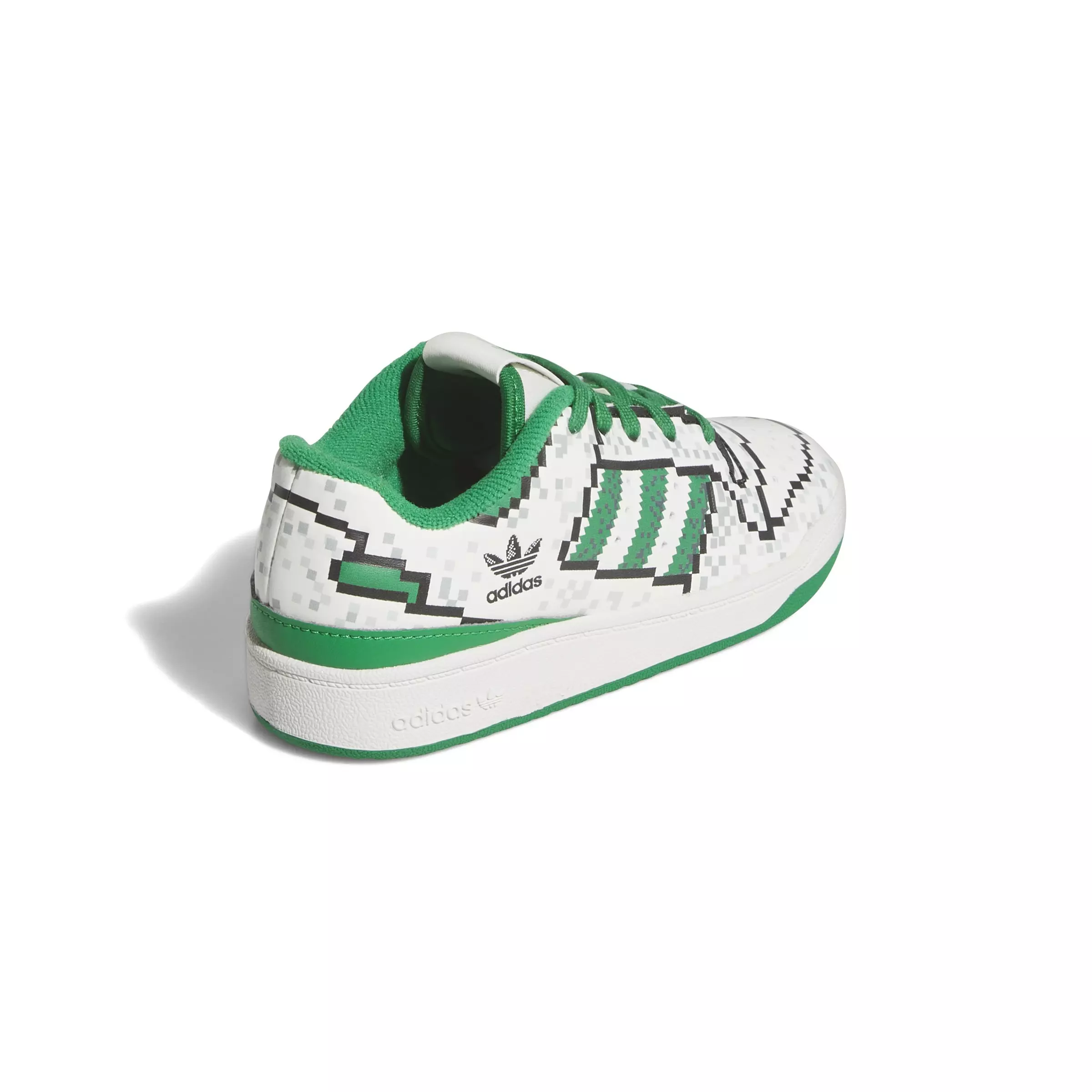 adidas Forum Low CL "Core White/Green/Core Black" Preschool Boys' Shoe - WHITE/GREEN/BLACK
