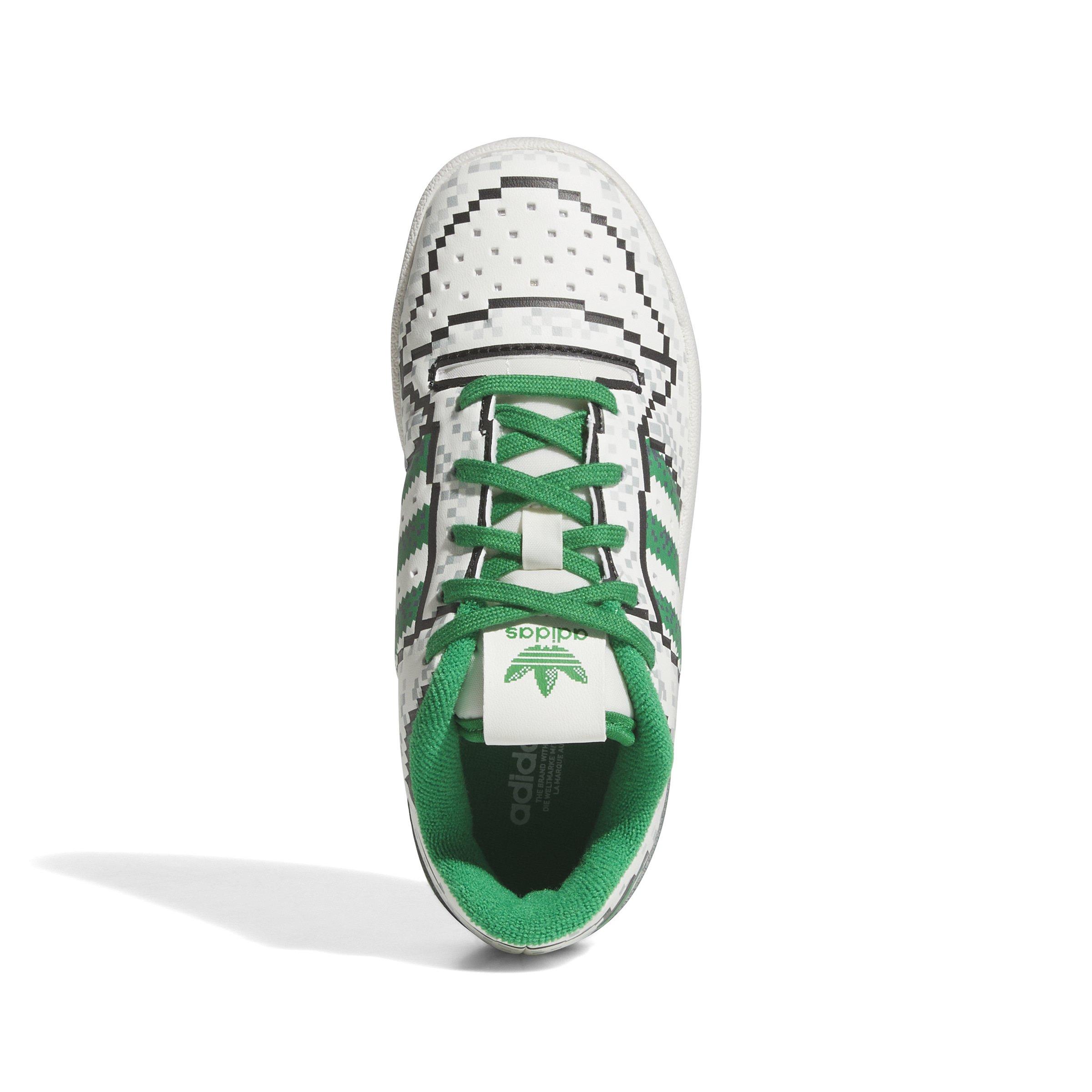 adidas Forum Low CL Preschool Boys' "Core White/Green/Core Black" Shoe