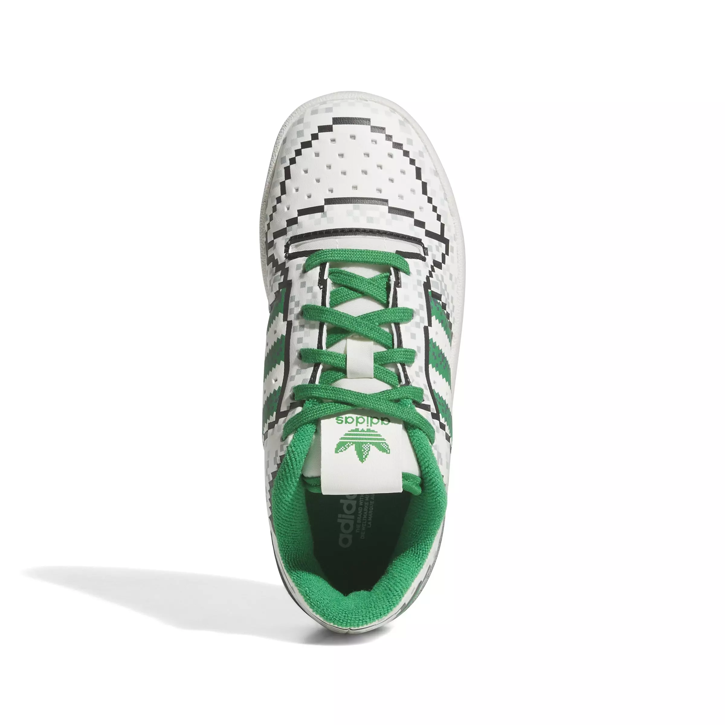 adidas Forum Low CL "Core White/Green/Core Black" Preschool Boys' Shoe - WHITE/GREEN/BLACK