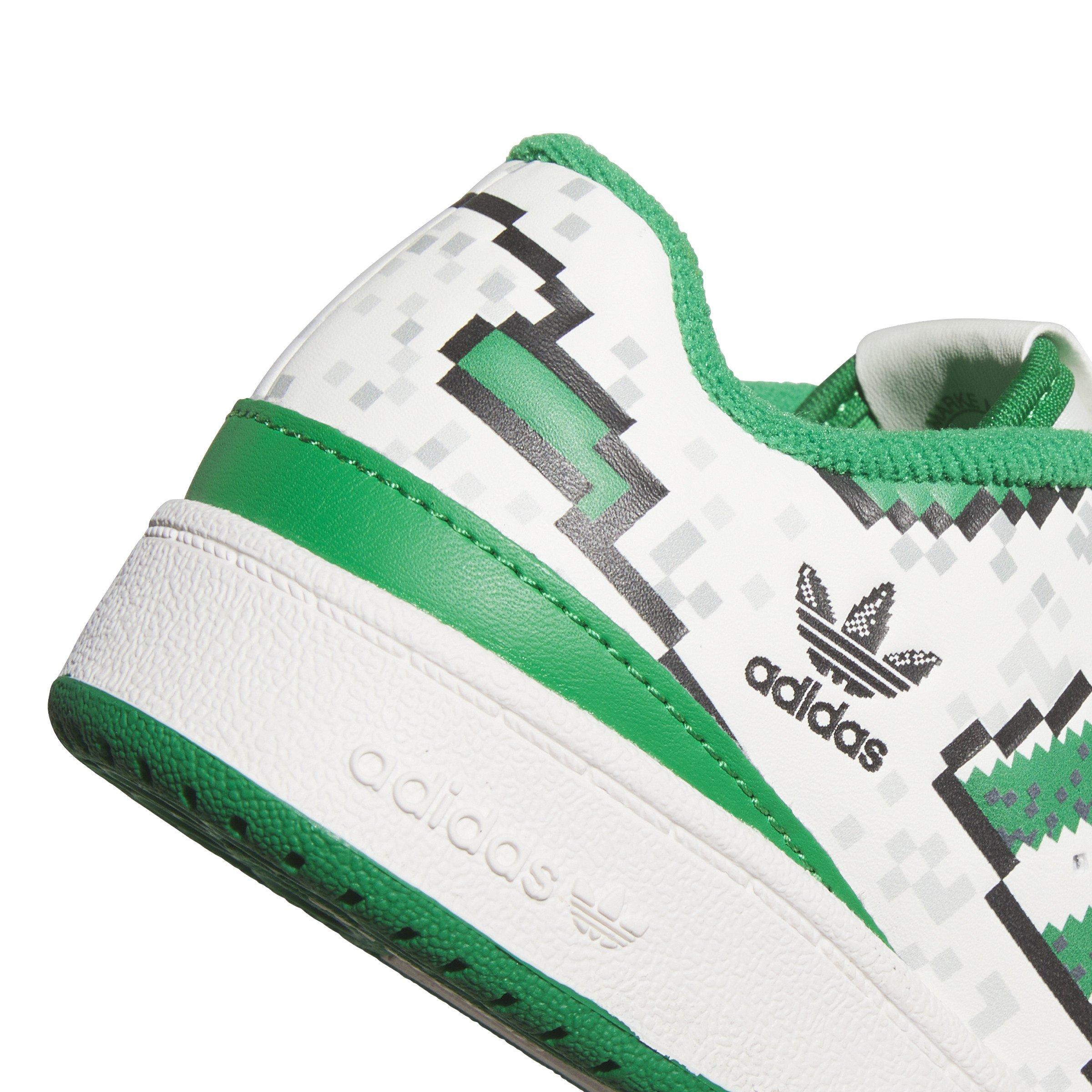 adidas Forum Low CL Preschool Boys' "Core White/Green/Core Black" Shoe