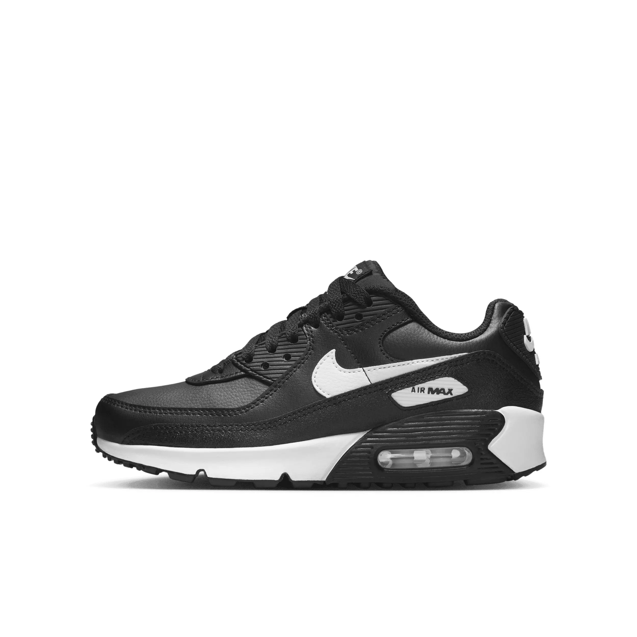 Nike Air Max 90 LTR "Black/Black/White" Grade School Boys' Shoe - BLACK/BLACK/WHITE