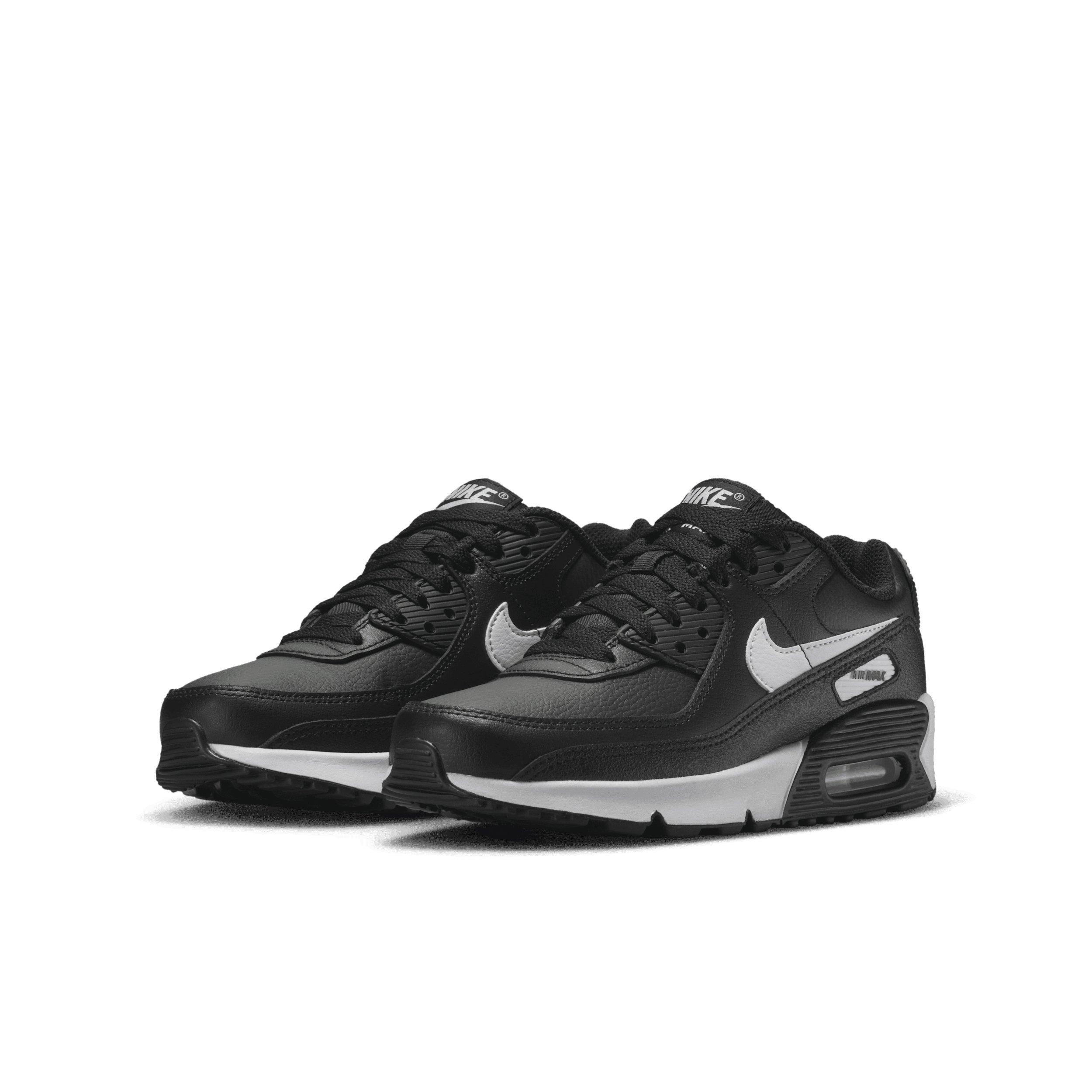 Nike Air Max 90 LTR Grade School Boys' "Black/Black/White" Shoe