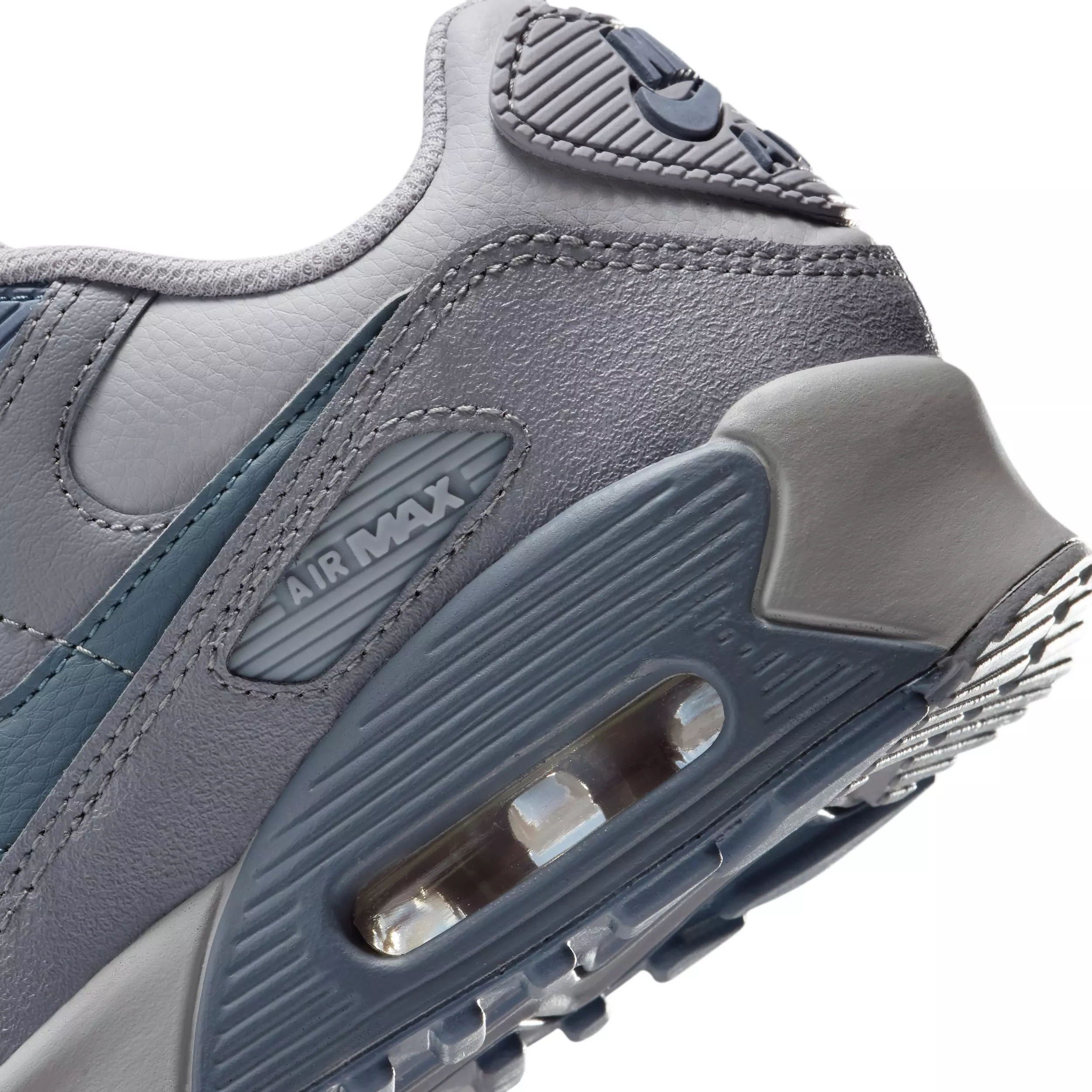 Nike Air Max 90 LTR "Wolf Grey/Stealth/Armory Blue" Grade School Boys' Shoe - GREY/STEALTH/BLUE