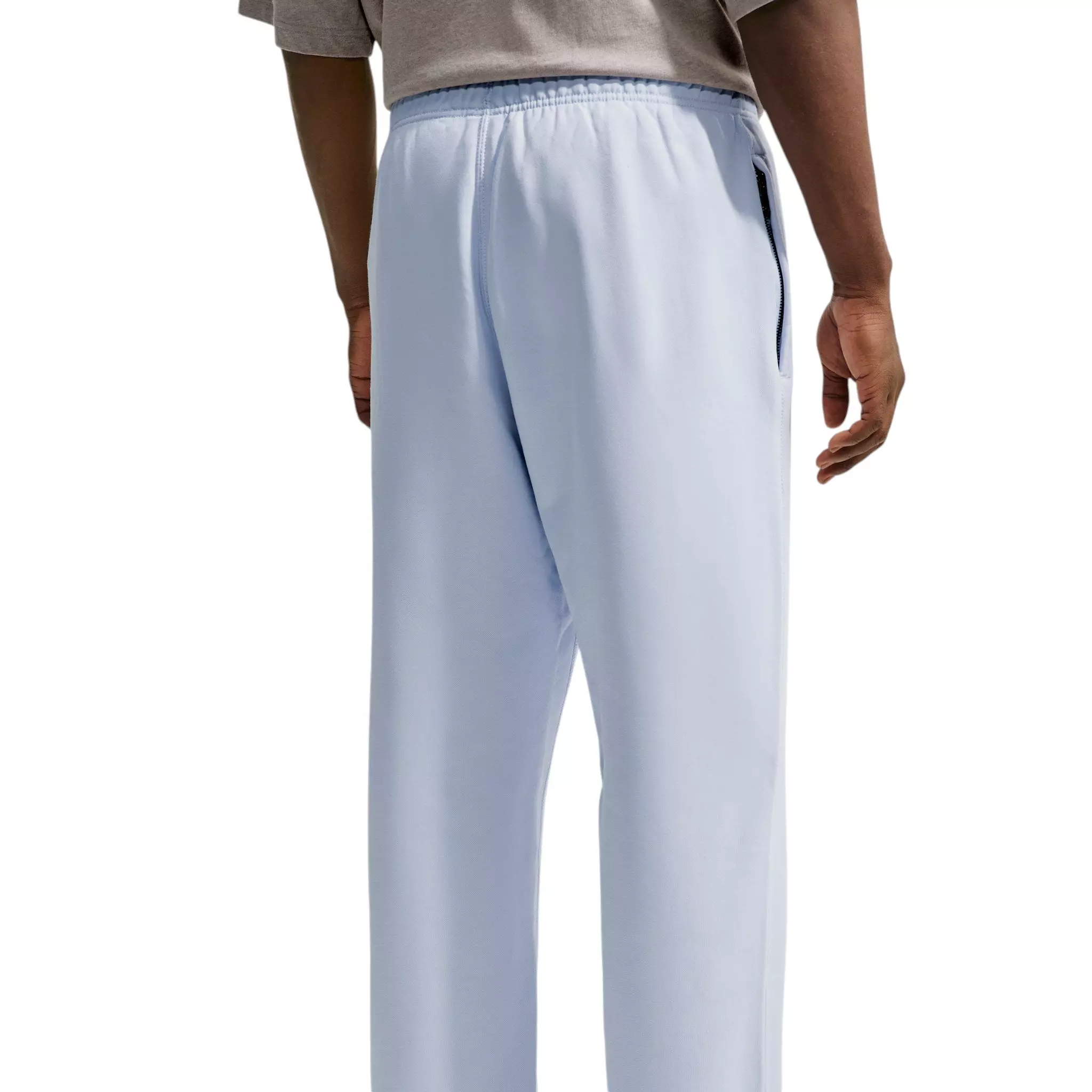 Nike Men's Solo Swoosh Fleece Open-Hem Pants - Football Grey/Football Grey/White - GGREY/GREY/WHITE