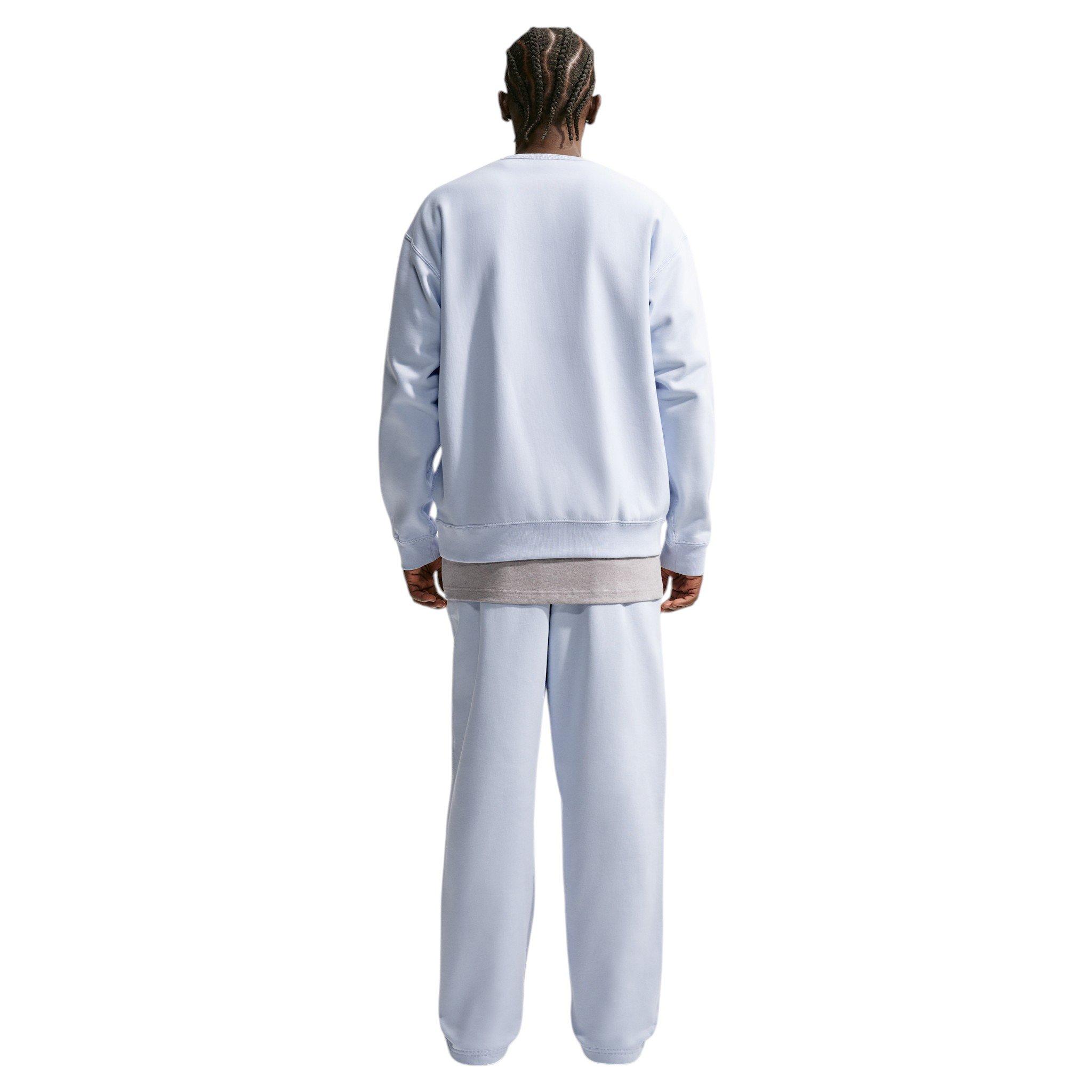 Nike Men's Solo Swoosh Fleece Open-Hem Pants - Football Grey/Football Grey/White - GGREY/GREY/WHITE Thumbnail View 6