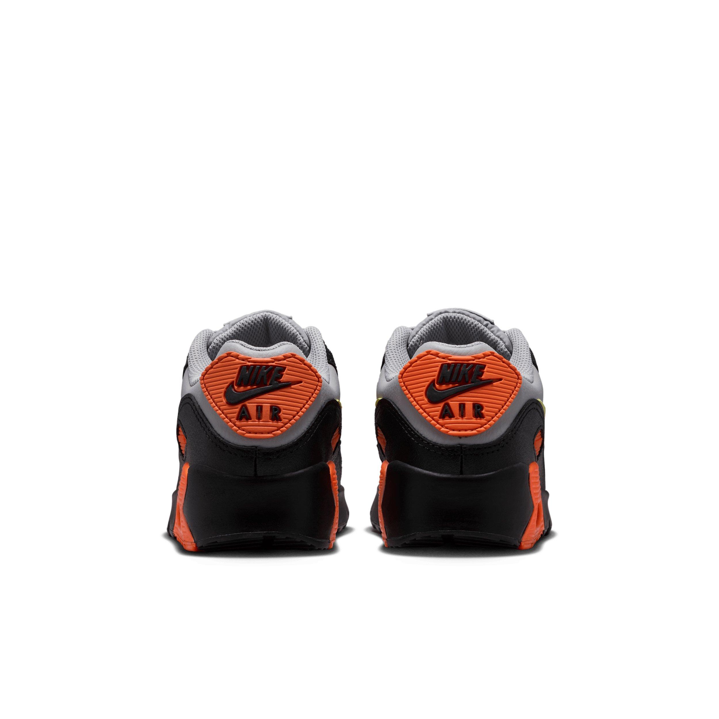 Nike Air Max 90 LTR Grade School Boys' "Light Smoke Grey/Hyper Crimson/Black/Limelight" Shoe