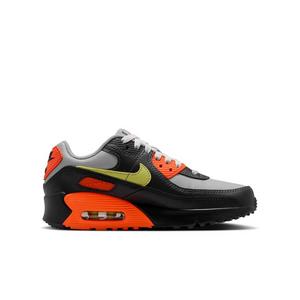 Nike Air Max 90 LTR "Light Smoke Grey/Hyper Crimson/Black/Limelight" Grade School Boys' Shoe