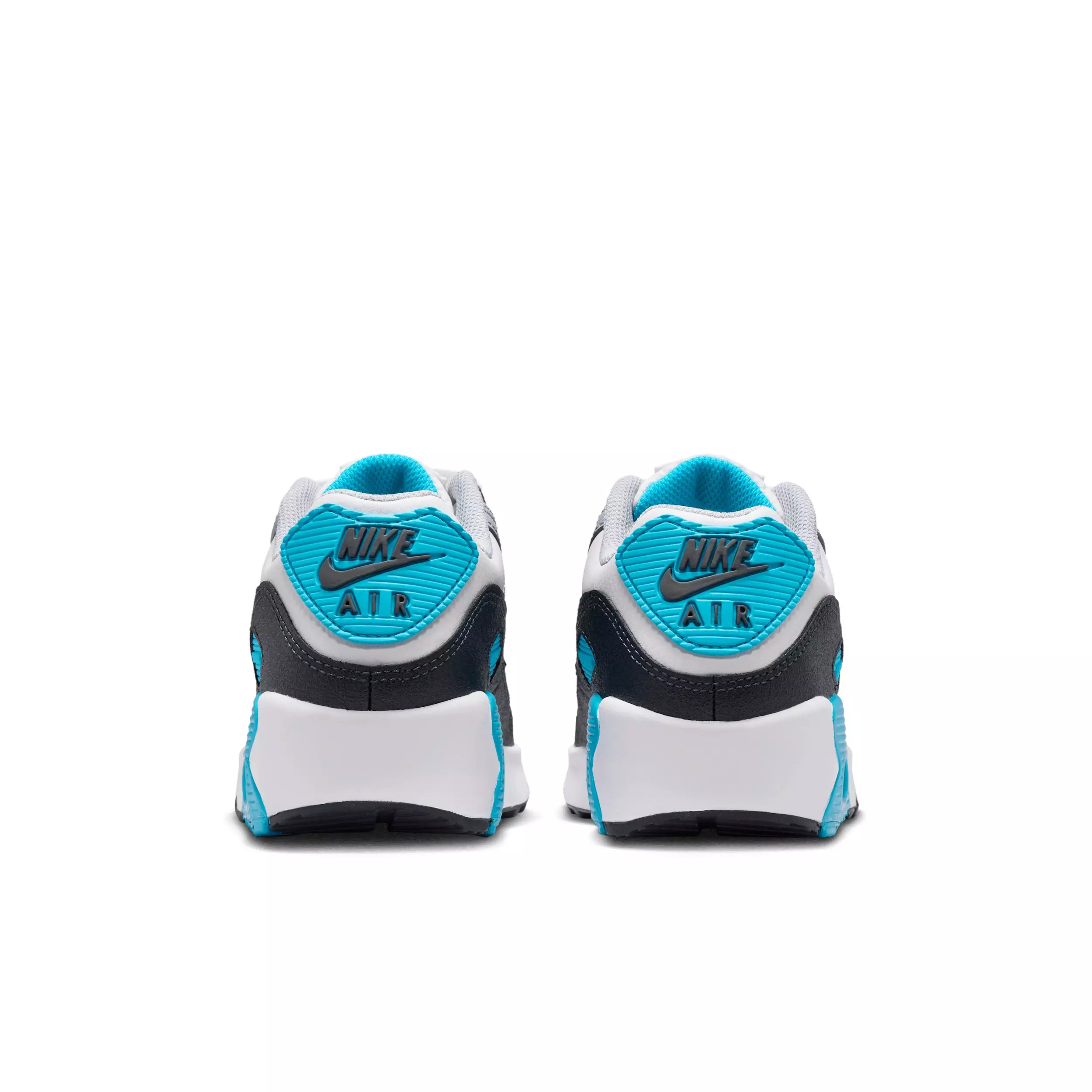 Nike Air Max 90 LTR "Platinum Tint/Blue Lightning/Wolf Grey/Iron Grey" Grade School Boys' Shoe - PLATINUM/BLUE/GREY/GREY
