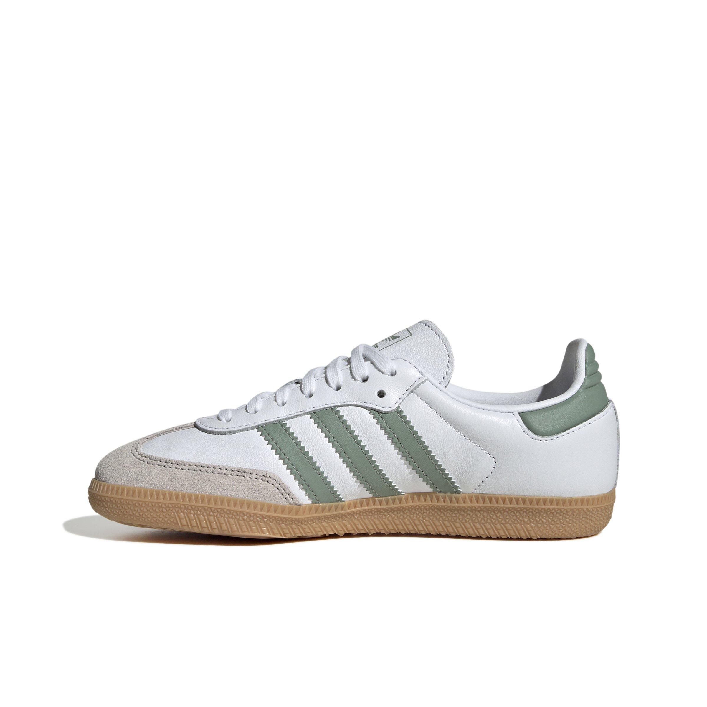 adidas Originals Samba OG Grade School Boys' "Ftwr White/Silver Green/Gum 3" Shoe