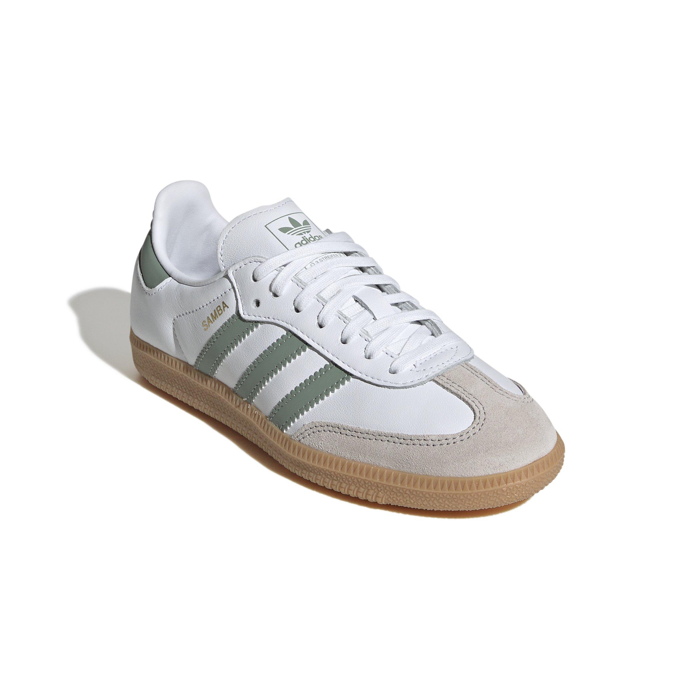 adidas Originals Samba OG Grade School Boys' "Ftwr White/Silver Green/Gum 3" Shoe