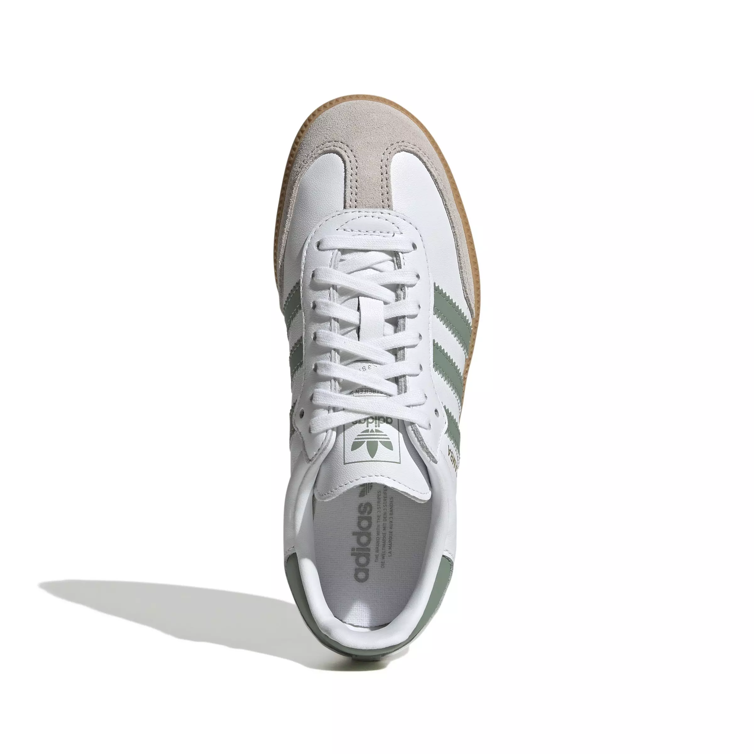 adidas Originals Samba OG "Ftwr White/Silver Green/Gum 3" Grade School Boys' Shoe - WHITE/GREEN/GUM