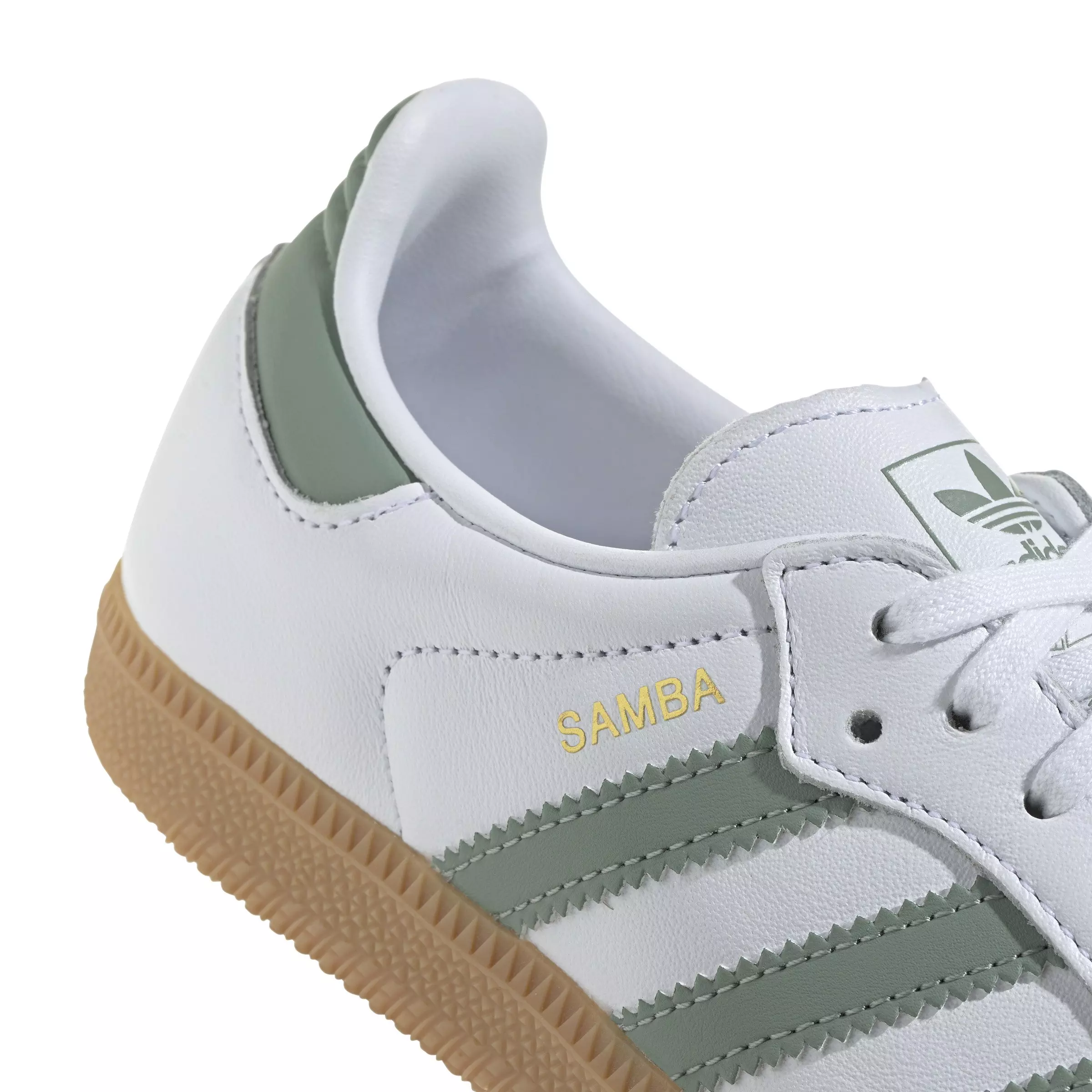 adidas Originals Samba OG "Ftwr White/Silver Green/Gum 3" Grade School Boys' Shoe - WHITE/GREEN/GUM