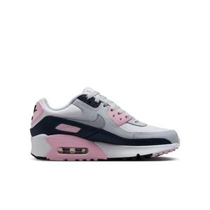 Nike Air Max 90 LTR "White/Pink Foam/Armory Navy/Wolf Grey" Grade School Girls' Shoe
