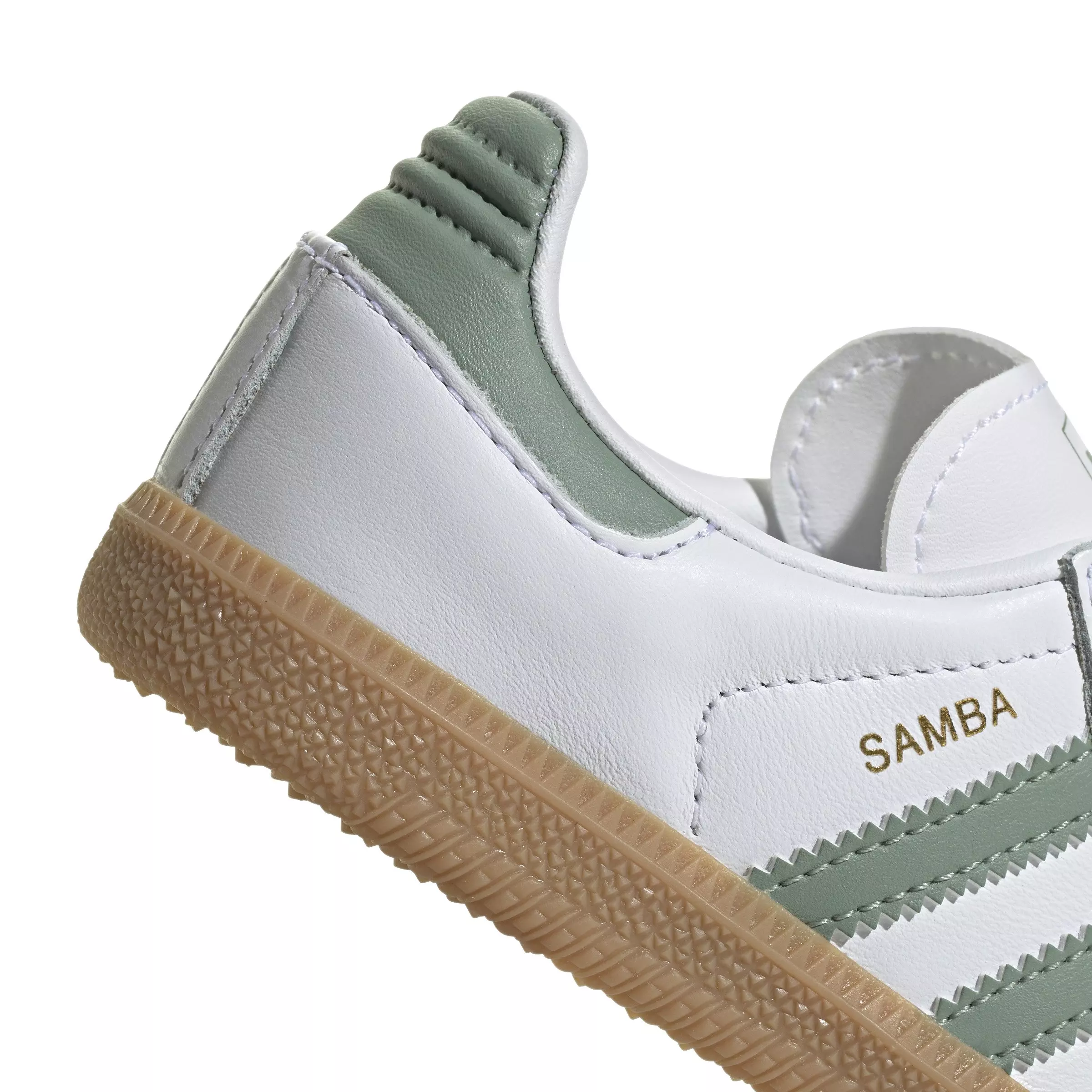adidas Originals Samba OG "Ftwr White/Silver Green/Gum 3" Preschool Boys' Shoe - WHITE/GREEN/GUM