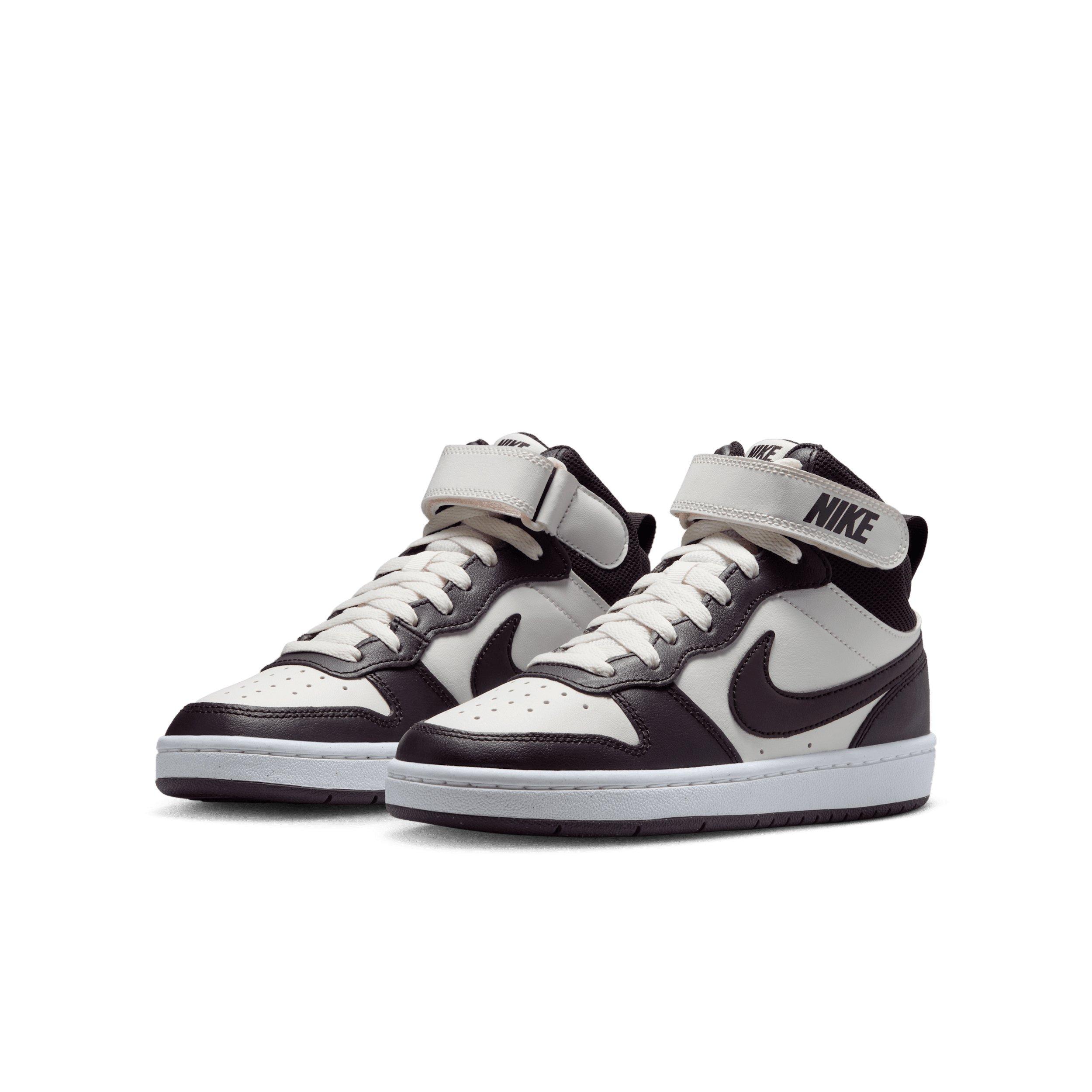 Nike Court Borough Mid 2 Grade School Boys' "Sail/White/Burgundy Ash" Shoe