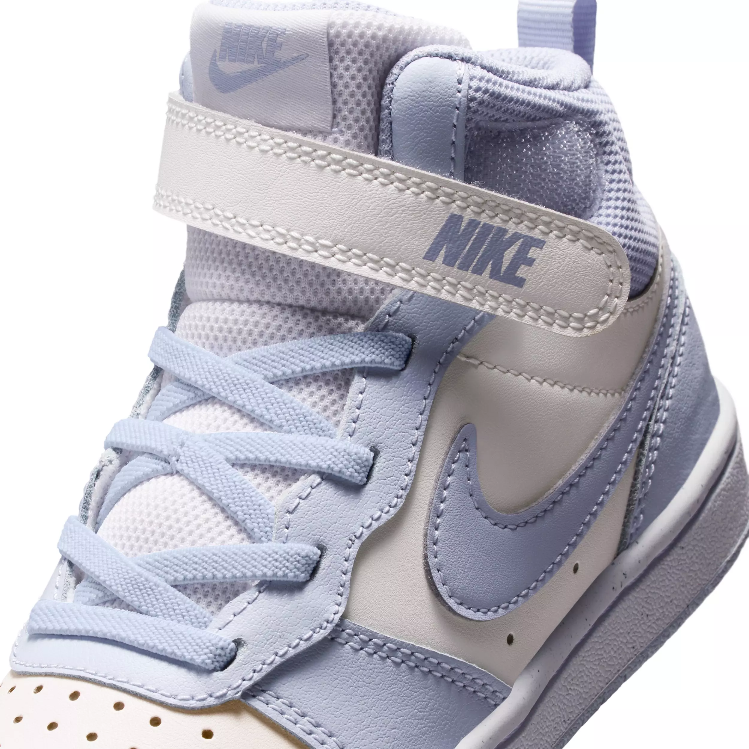 Nike Court Borough Mid 2 "Platinum Tint/White/Ghost" Preschool Boys' Shoe - PLATINUM/WHITE/GHOST