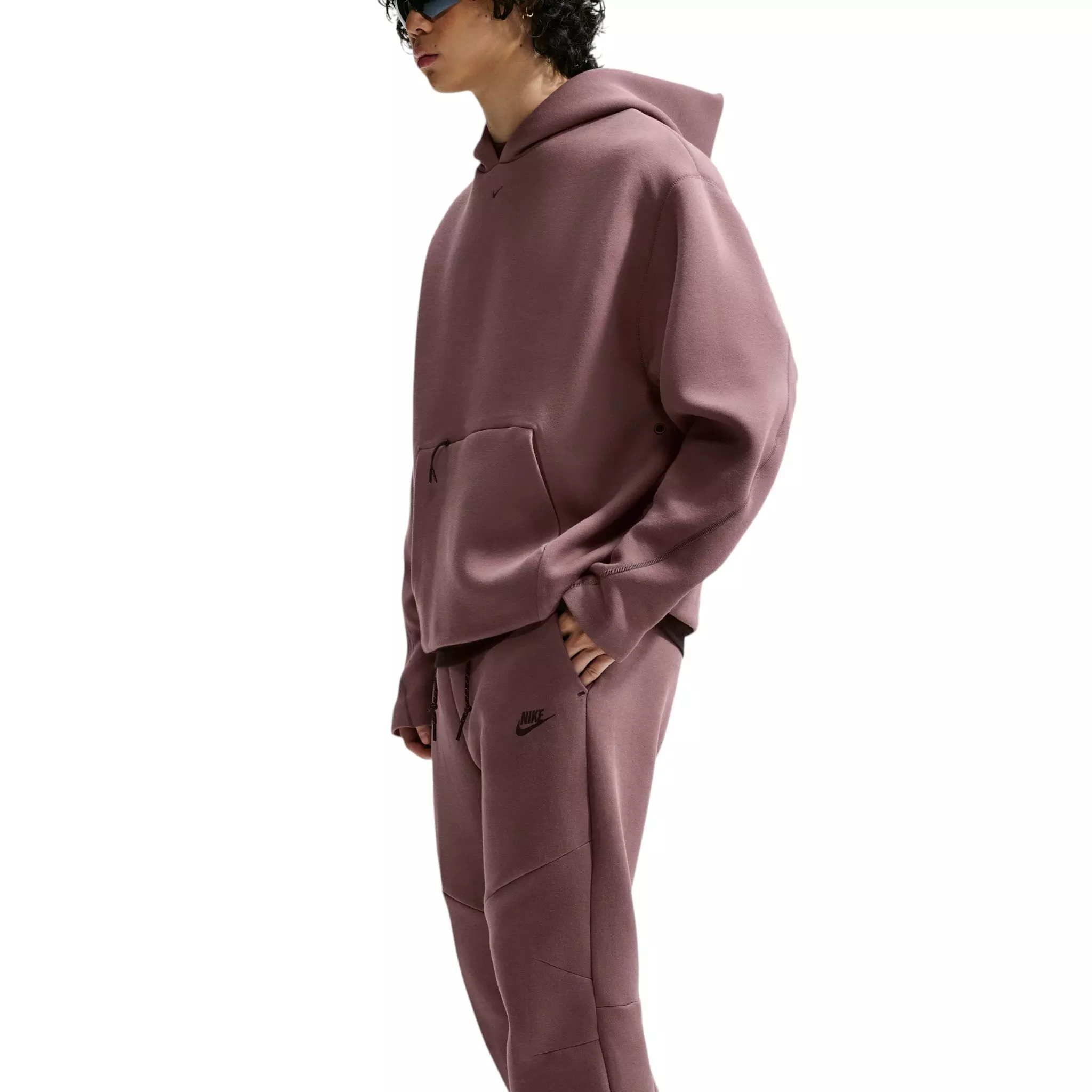Nike Men's Tech Open-Hem Fleece Pants - PURPLE