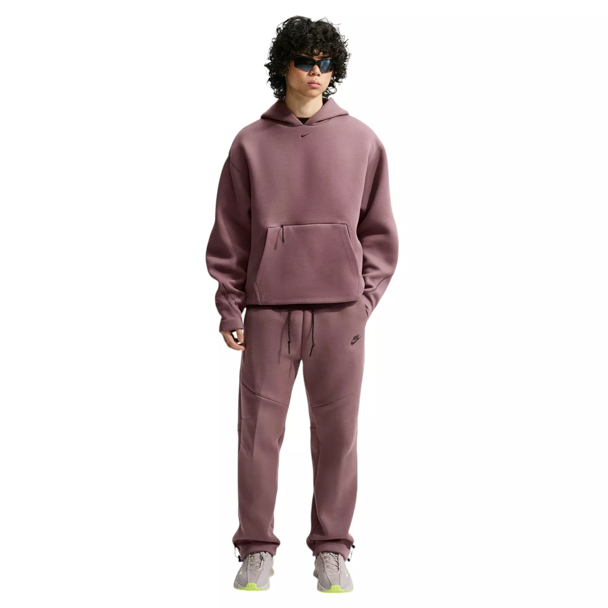 Nike Men's Tech Open-Hem Fleece Pants - PURPLE