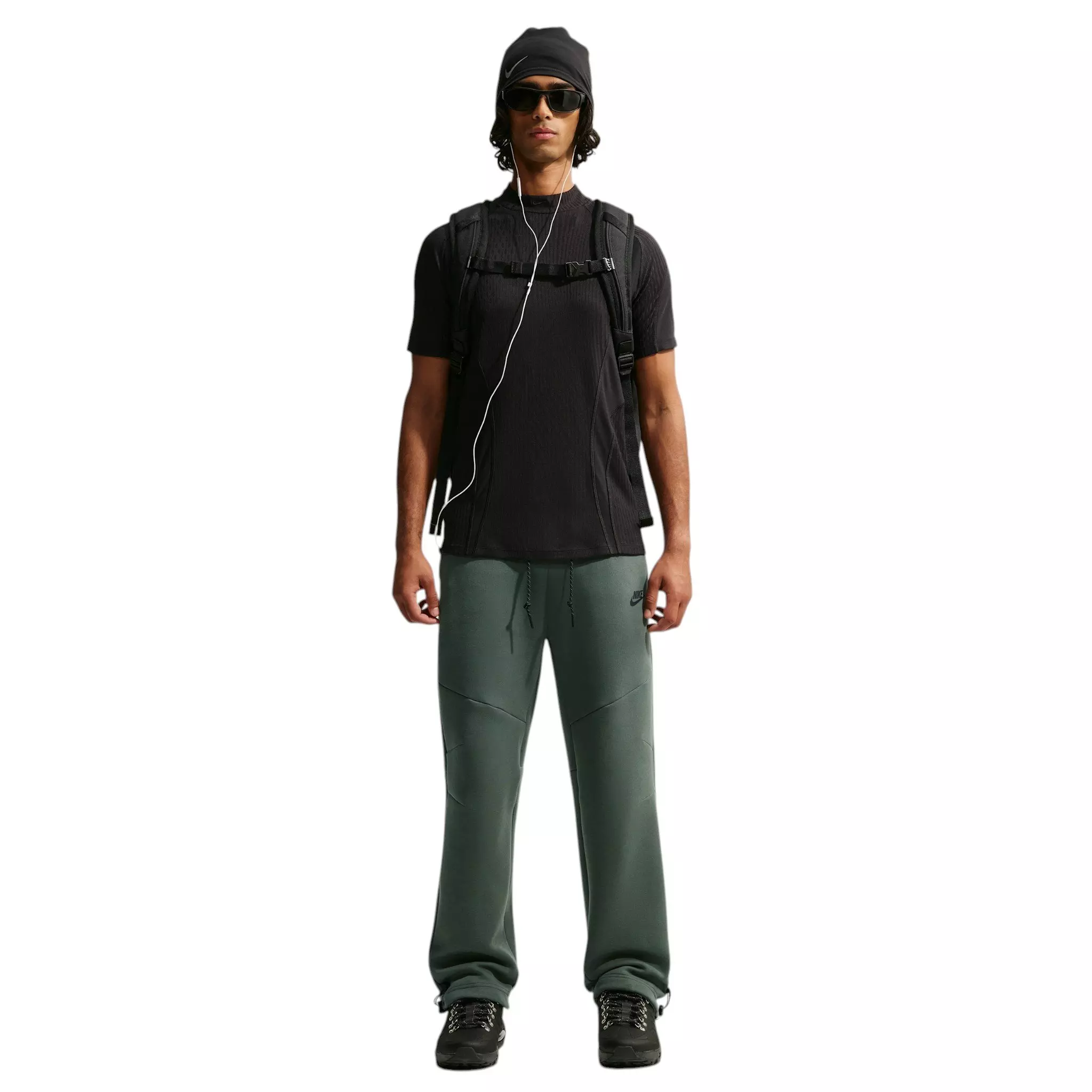 Nike Men's Tech Open-Hem Fleece Pants - GREEN