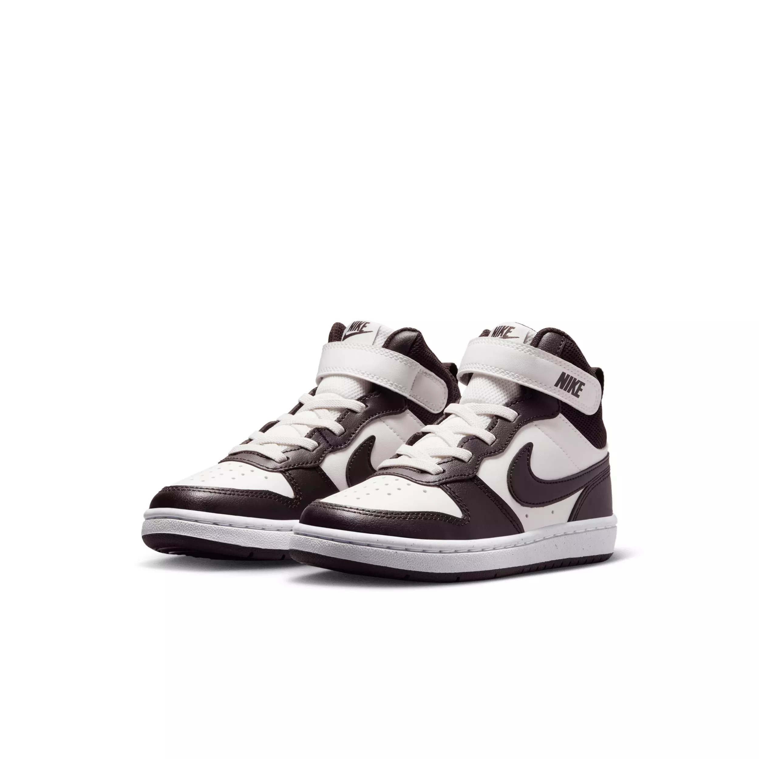 Nike Court Borough Mid 2 "Sail/White/Burgundy Ash" Preschool Boys' Shoe - SAIL/WHITE/BURGUNDY