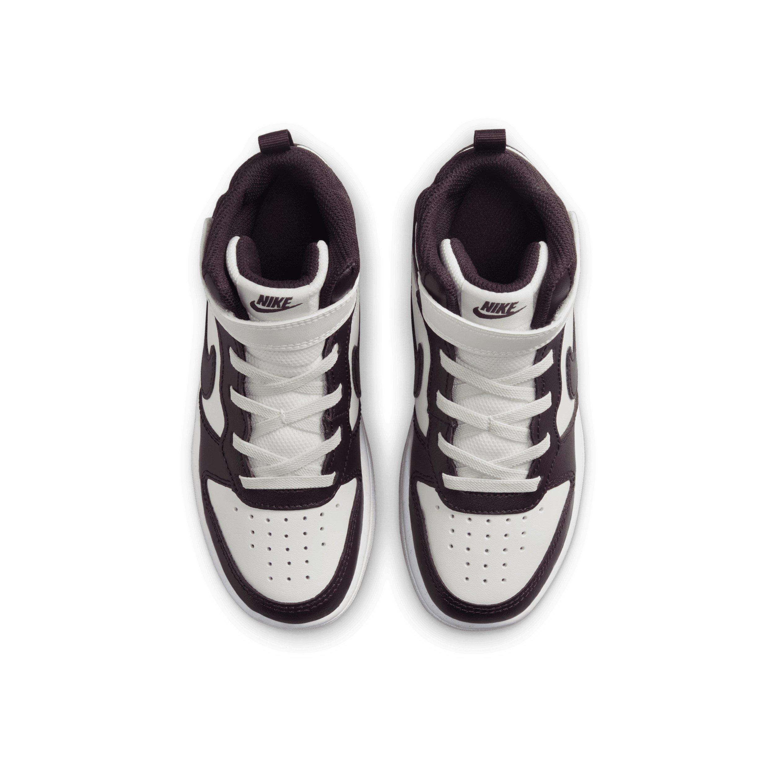 Nike Court Borough Mid 2 Preschool Boys' "Sail/White/Burgundy Ash" Shoe