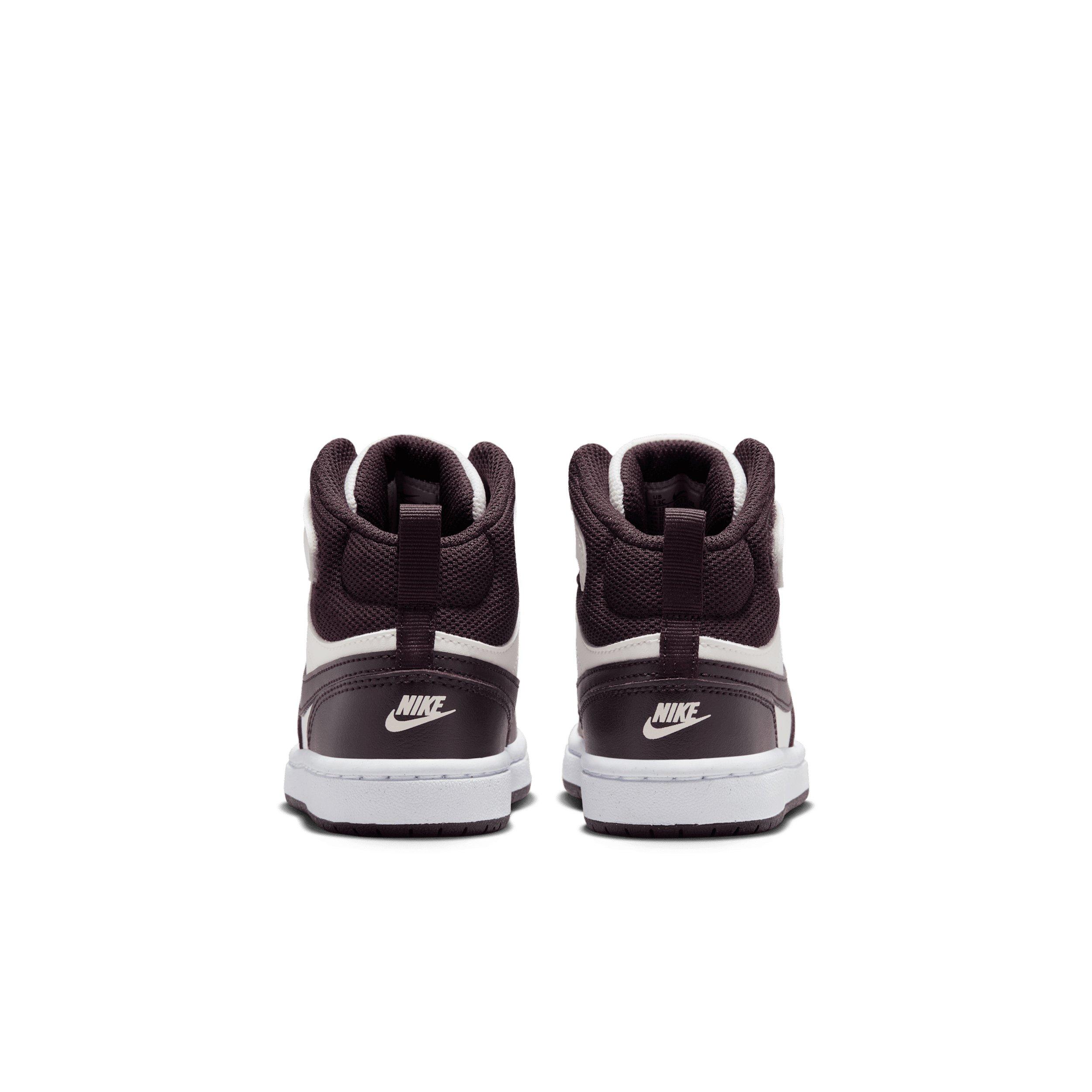 Nike Court Borough Mid 2 Preschool Boys' "Sail/White/Burgundy Ash" Shoe