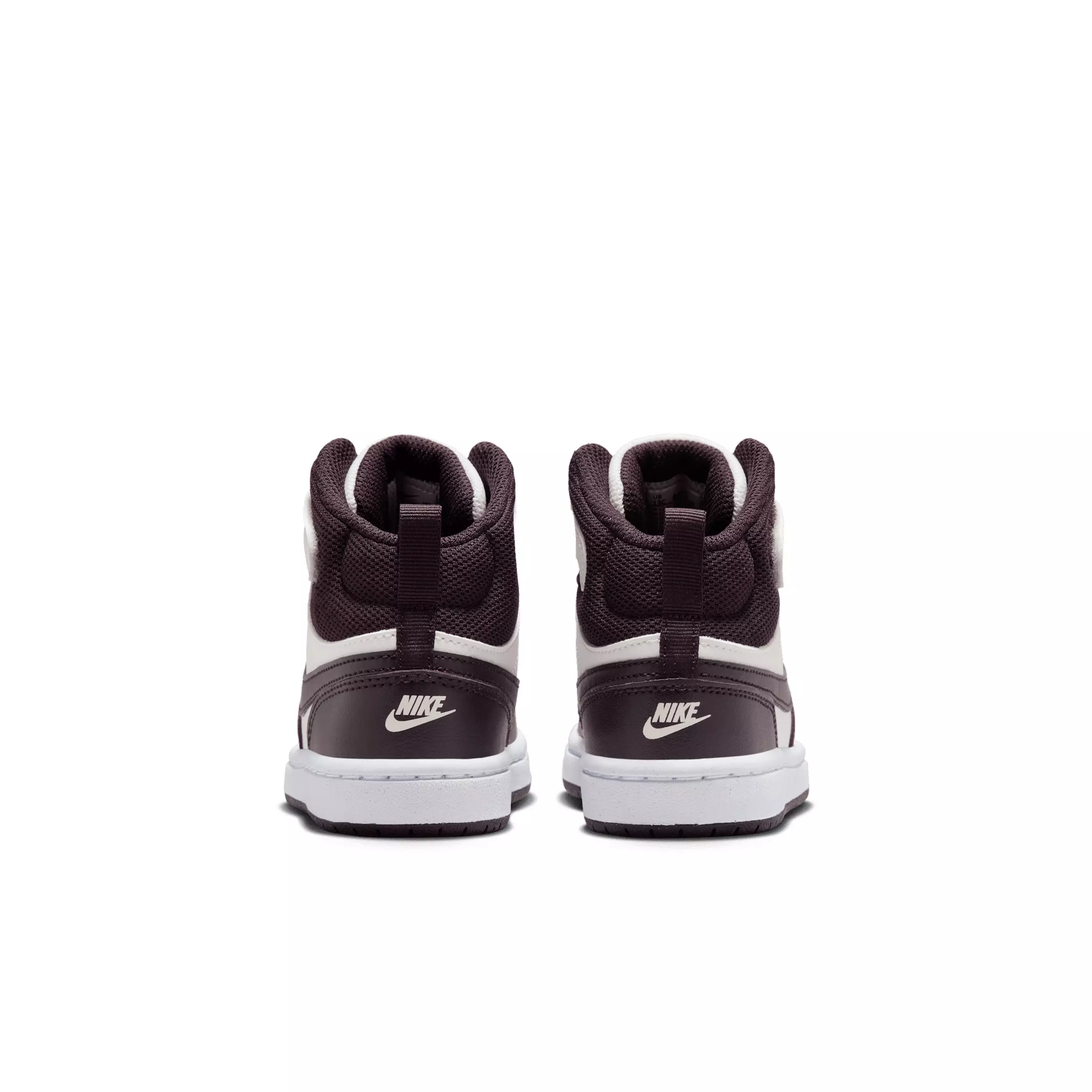 Nike Court Borough Mid 2 "Sail/White/Burgundy Ash" Preschool Boys' Shoe - SAIL/WHITE/BURGUNDY