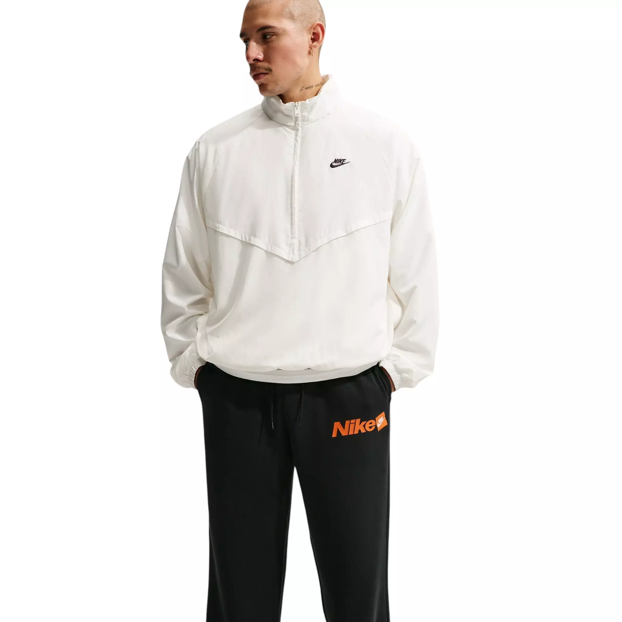 Nike Men's Sportswear Club Open-Hem French Terry Pants - BLACK