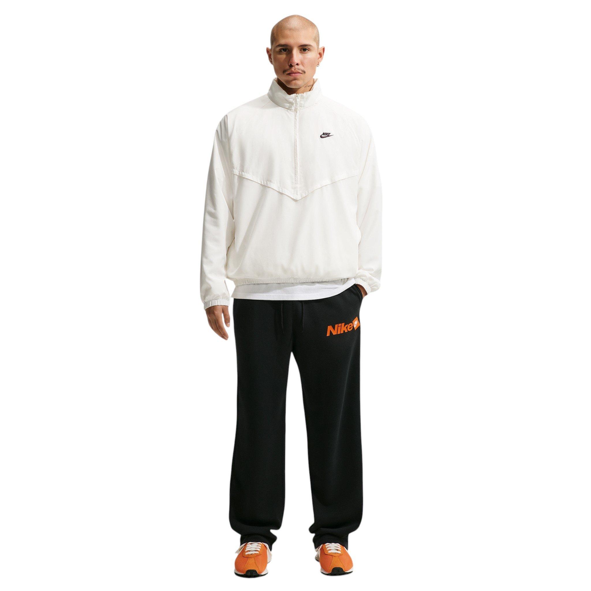 Nike Men's Sportswear Club Open-Hem French Terry Pants - BLACK Thumbnail View 4