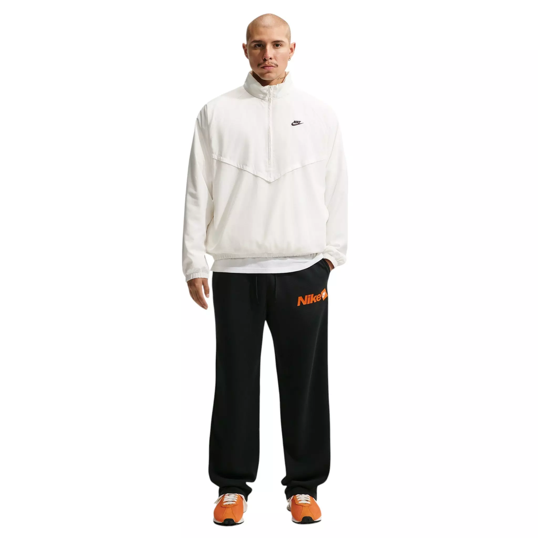 Nike Men's Sportswear Club Open-Hem French Terry Pants - BLACK