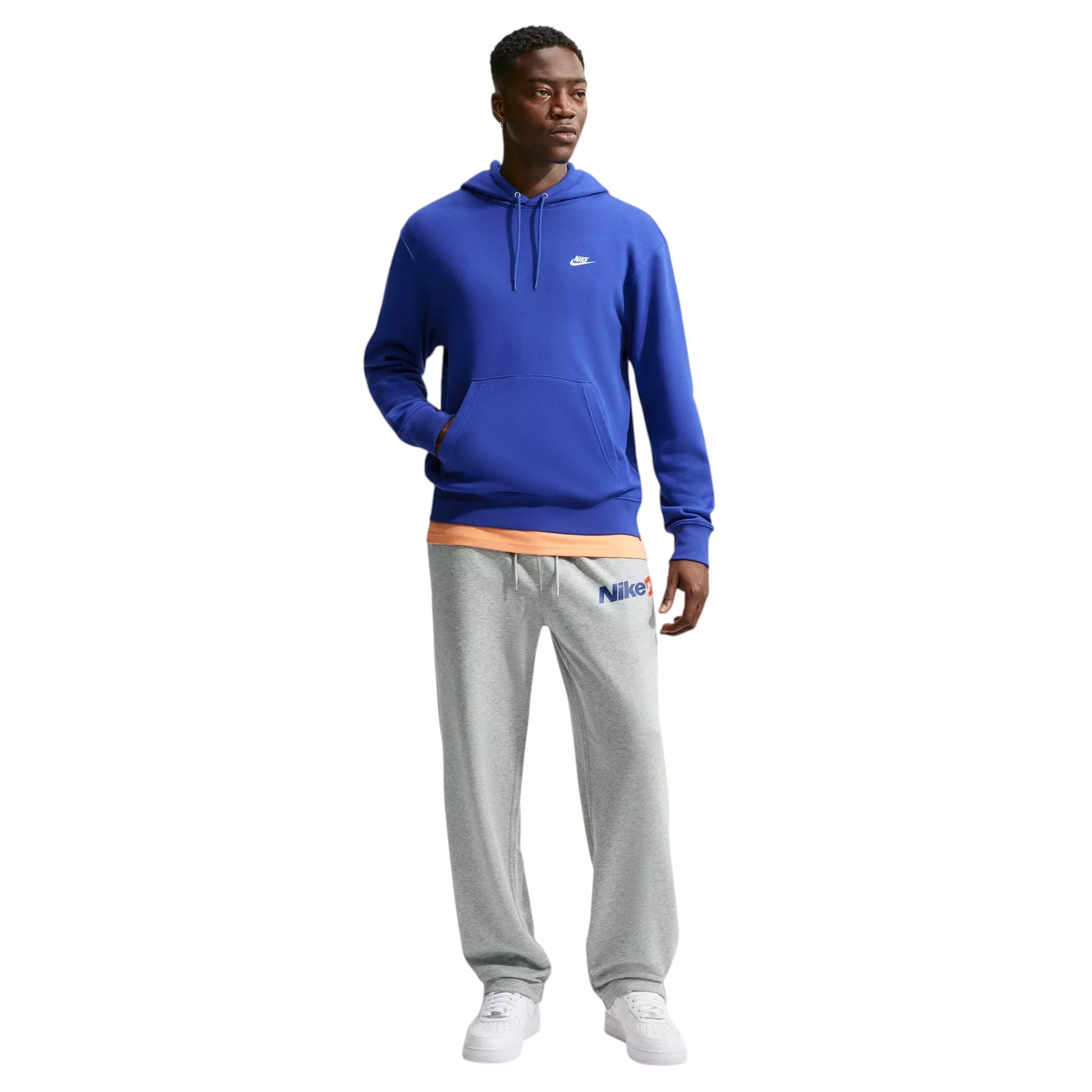 Nike Men's Sportswear Club Open-Hem French Terry Pants - GREY