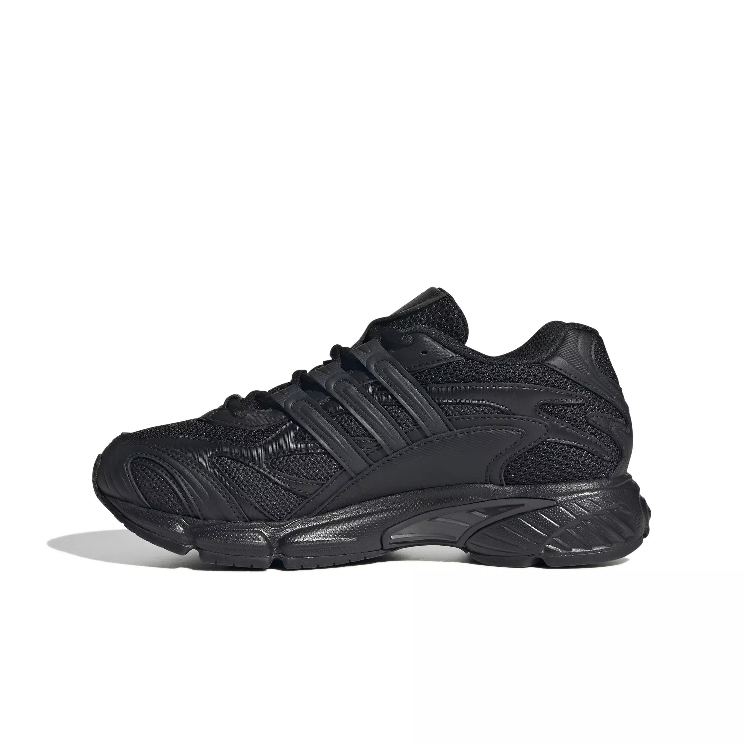 adidas Originals Temper Run 2.0 "Core Black/Core Black/Core Black" Grade School Boys' Shoe - BLACK/BLACK/BLACK