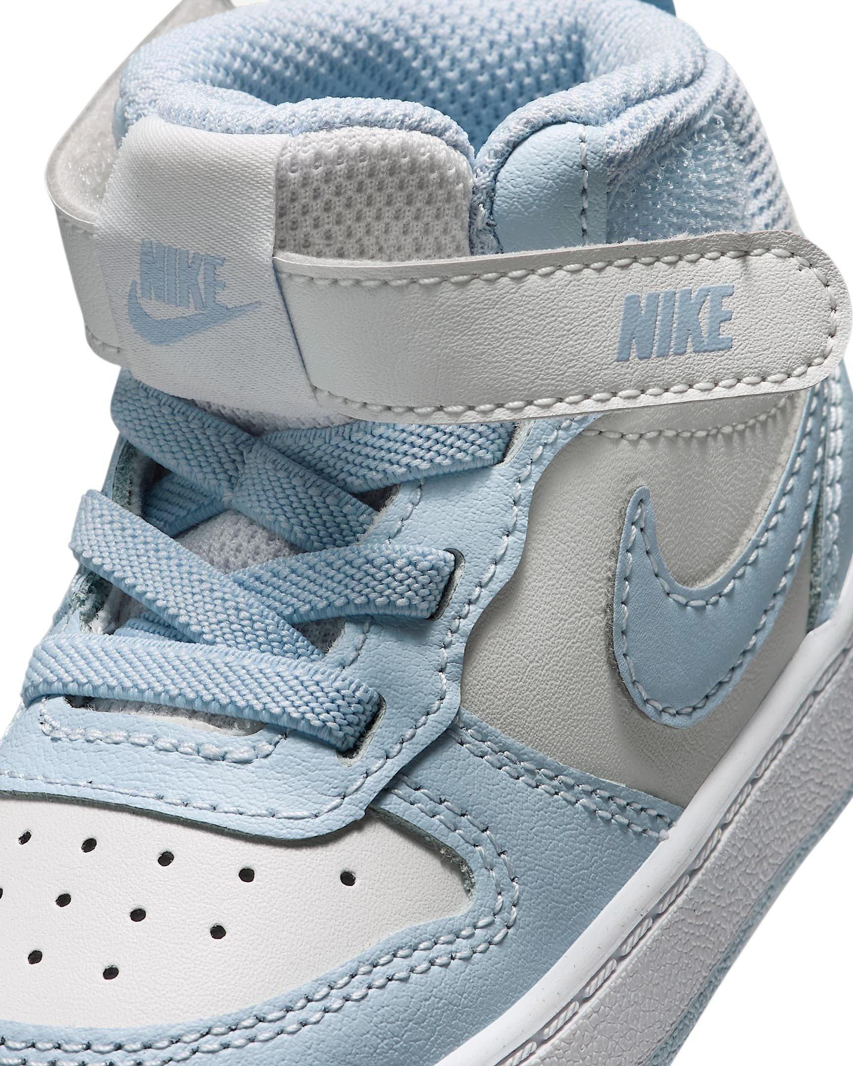 Nike Court Borough Mid 2 Infant Boys' "Platinum Tint/White/Ghost" Shoe