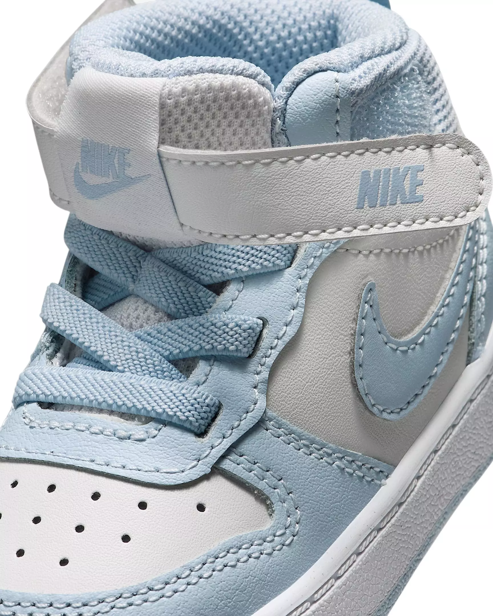 Nike Court Borough Mid 2 "Platinum Tint/White/Ghost" Infant Boys' Shoe - PLATINUM/WHITE/GHOST