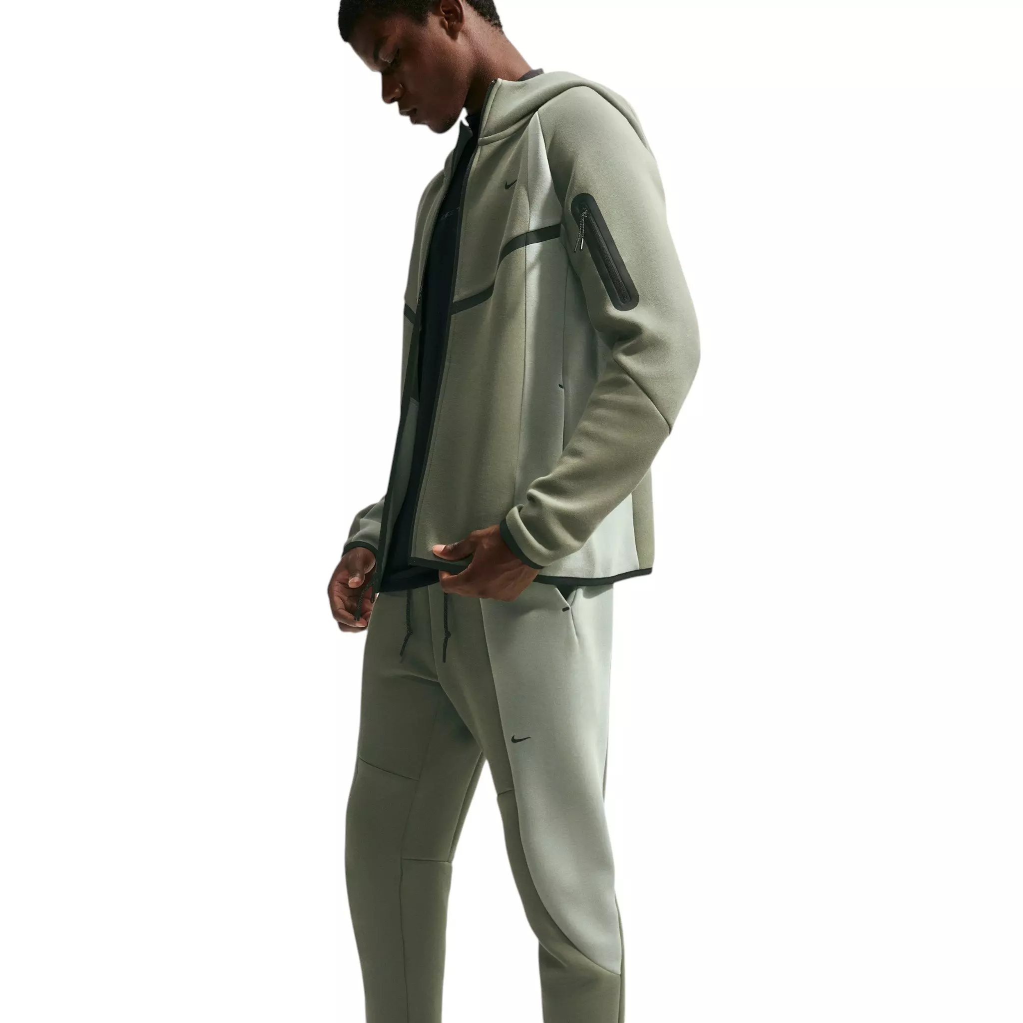 Nike Men's Tech Fleece Color-Block Joggers - GREY
